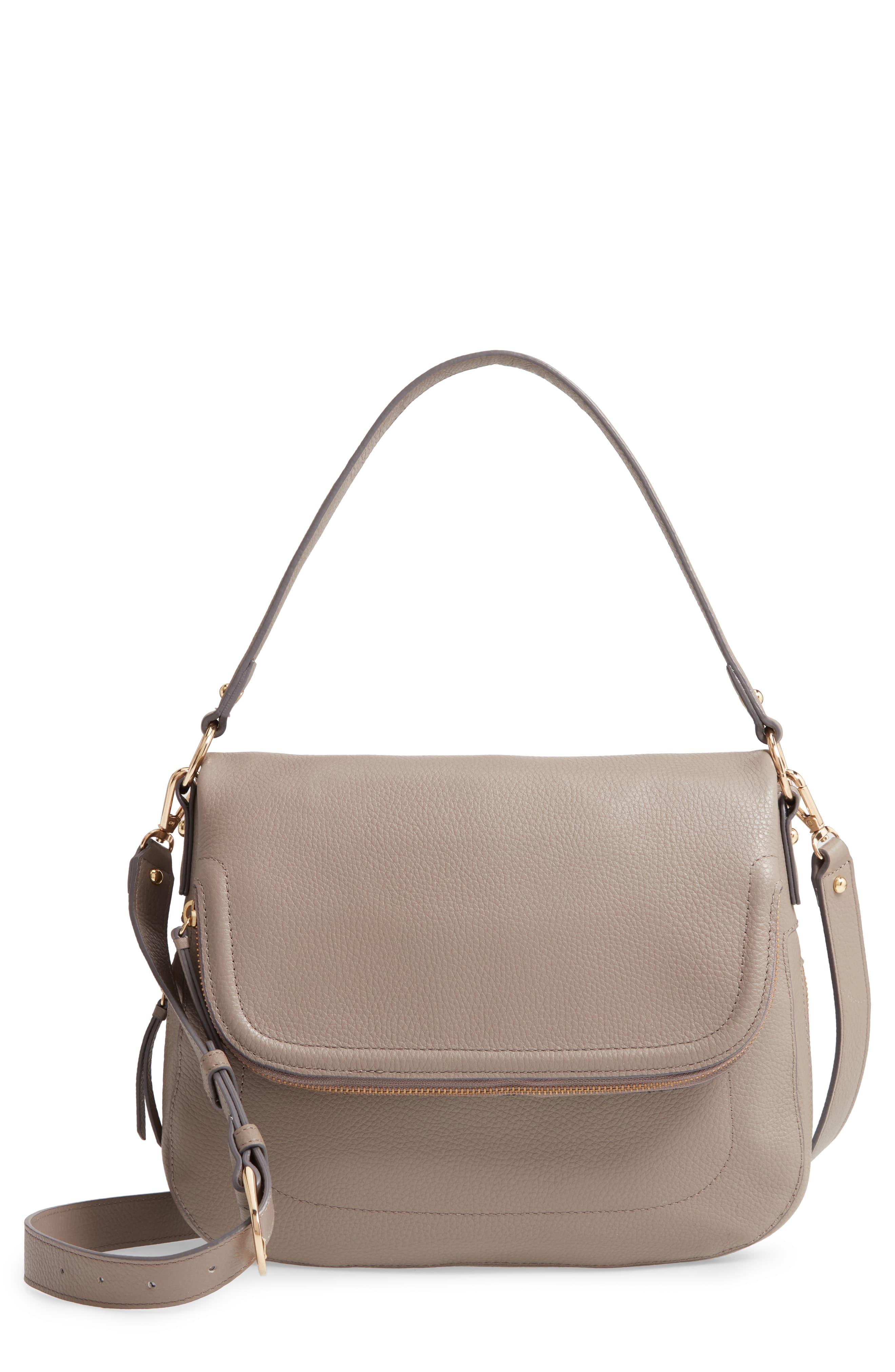 Nordstrom Bella Leather Crossbody Bag in Grey Taupe (Gray) - Lyst