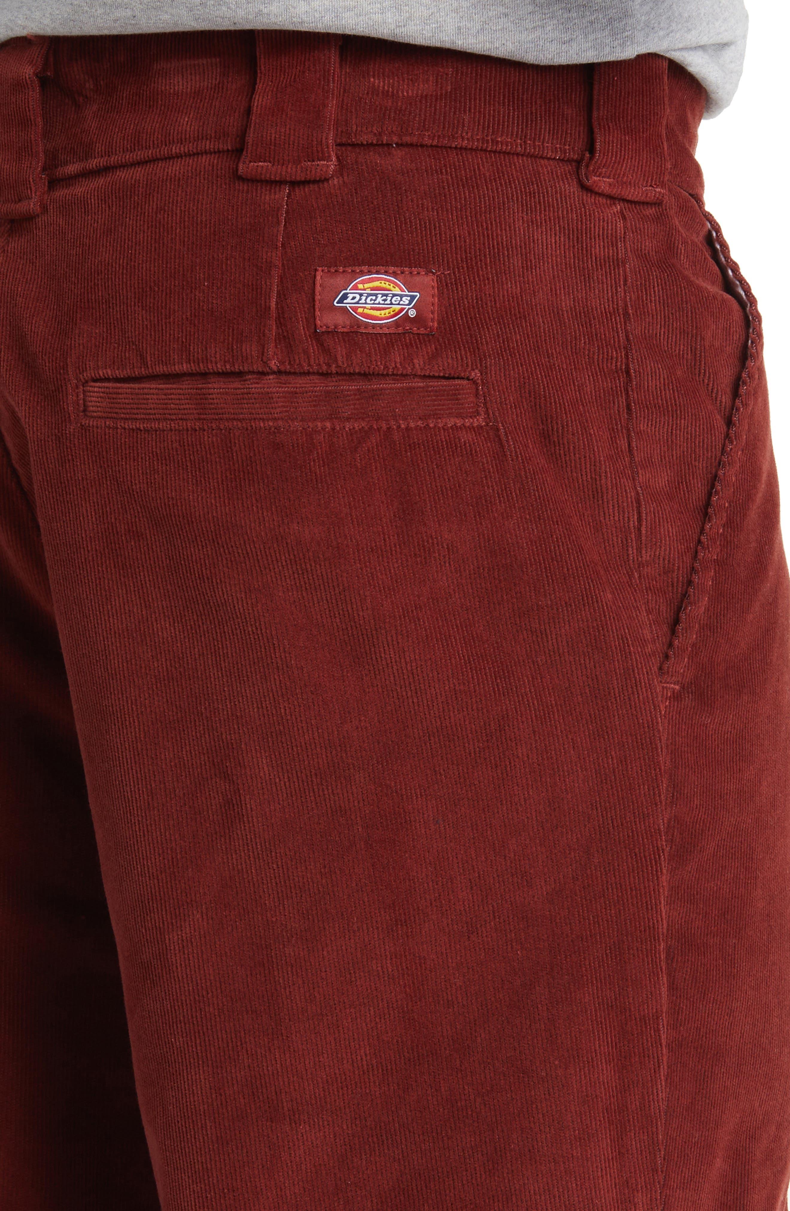 Dickies Flat Front Corduroy Pants in Red for Men | Lyst