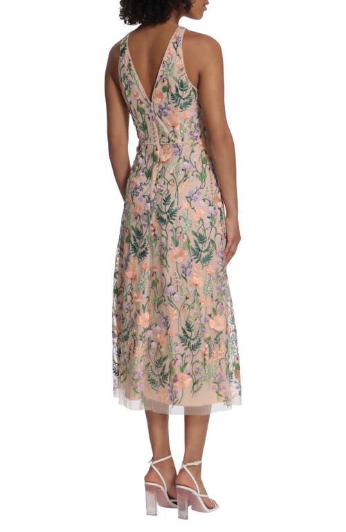 embroidered floral halter neck dress maggy london Embroidered Floral Halter Neck Dress