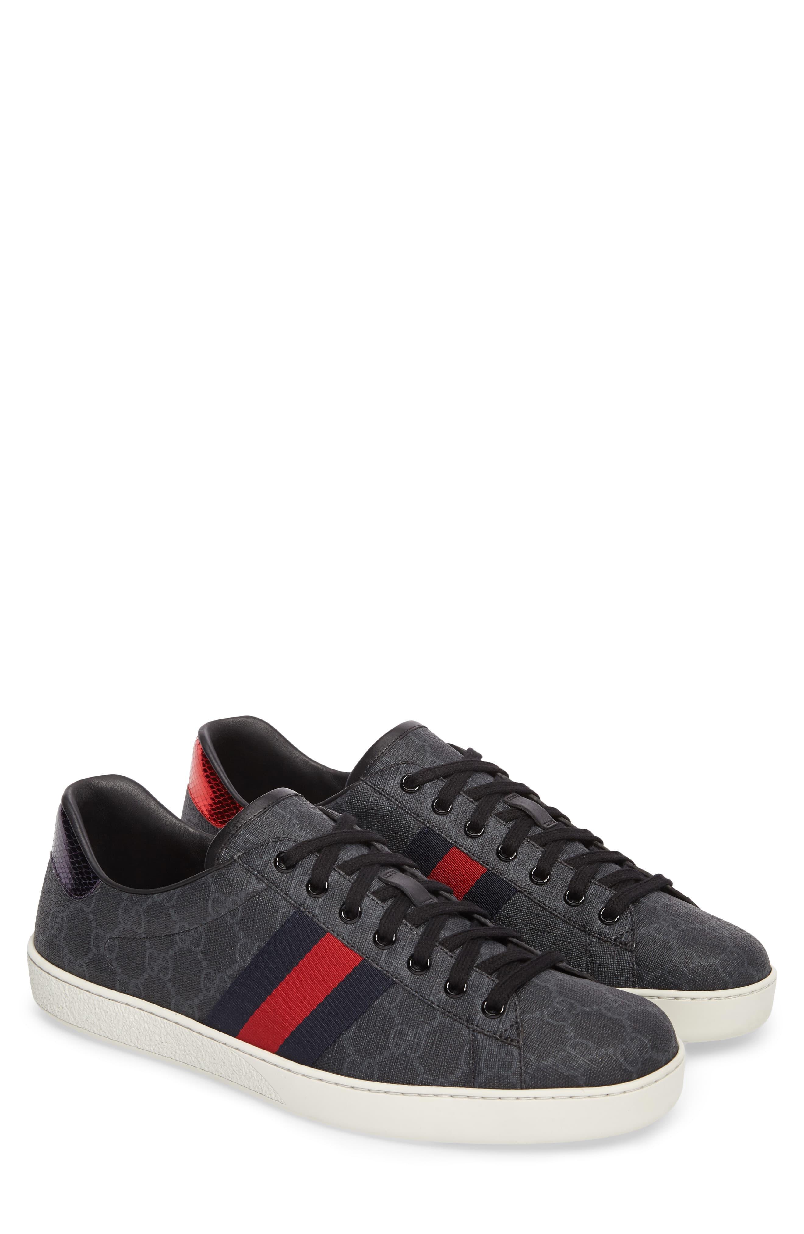 black low top gucci shoes