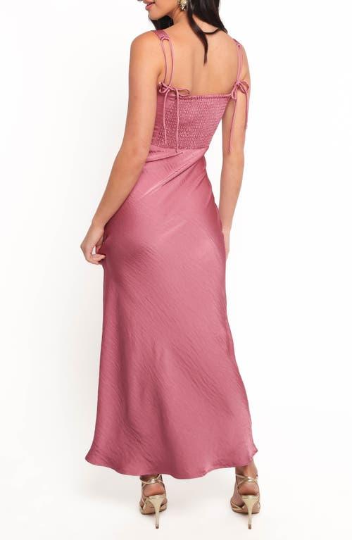 Petal Pup Emile Sleeveless Hammered Satin Maxi Dress in Pink Lyst