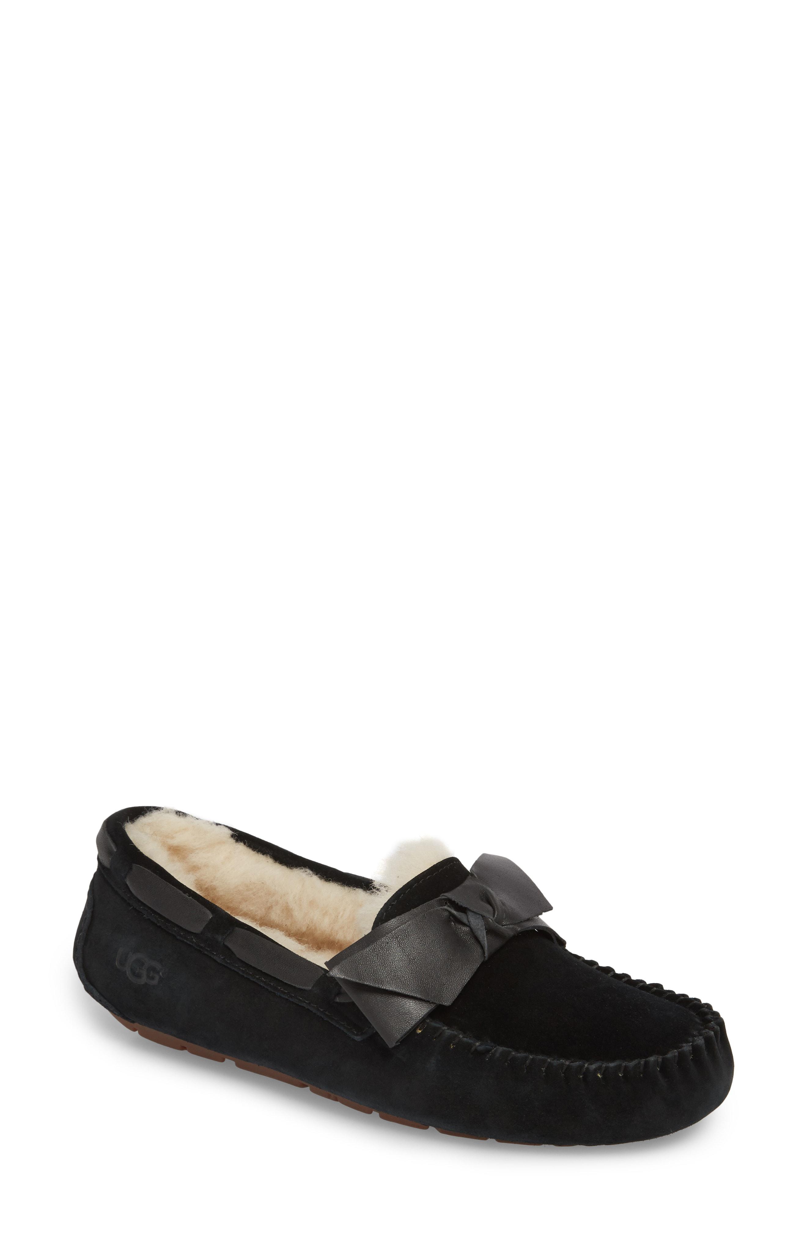 ugg dakota leather bow slipper