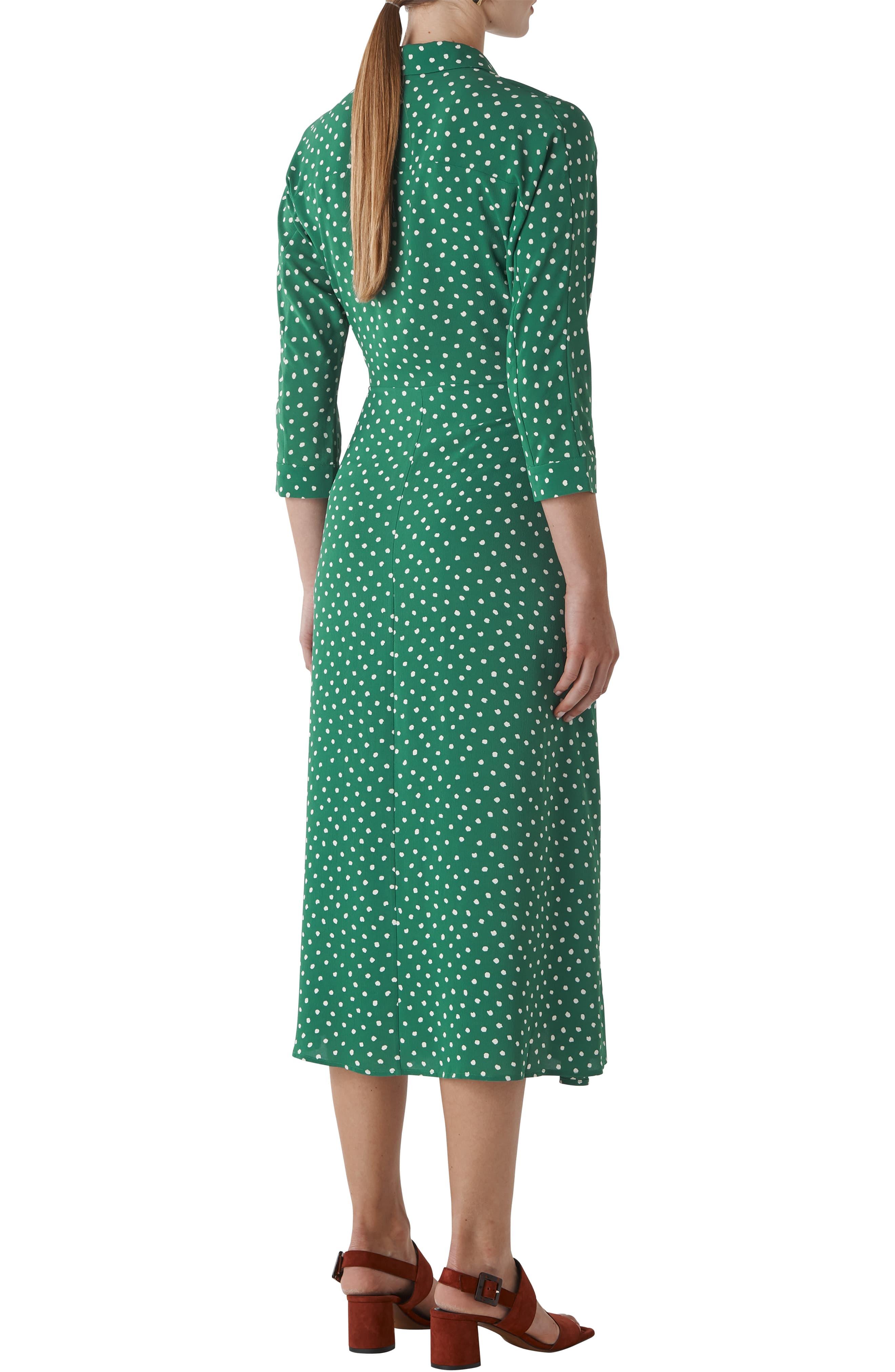 whistles spot print maxi dress