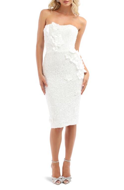 helsi liliana strapless floral appliqu stretch sequin midi dress Helsi Liliana Strapless Floral Appliqu Stretch Sequin Midi Dress