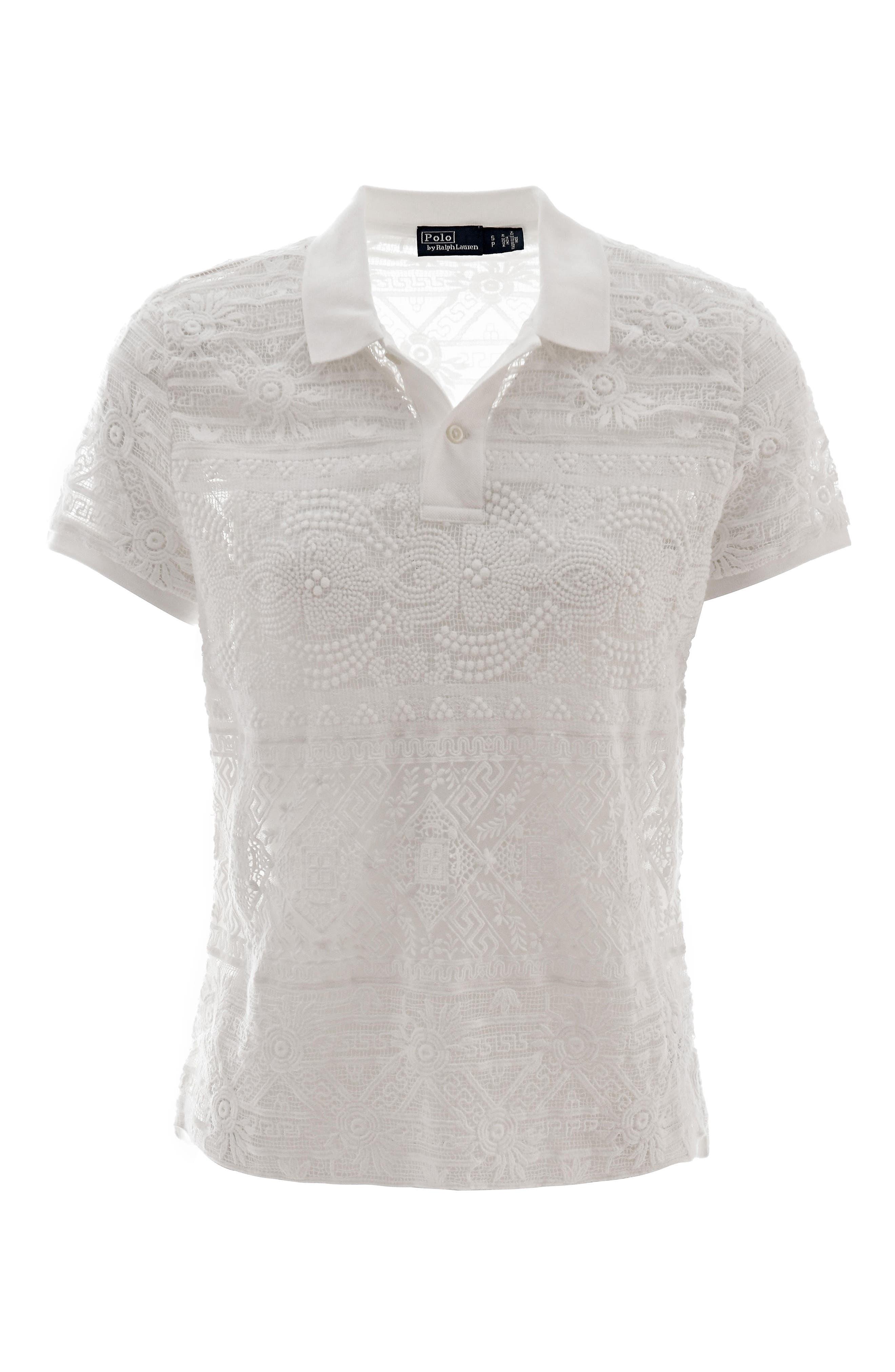 Polo Ralph Lauren Lace Polo in White | Lyst