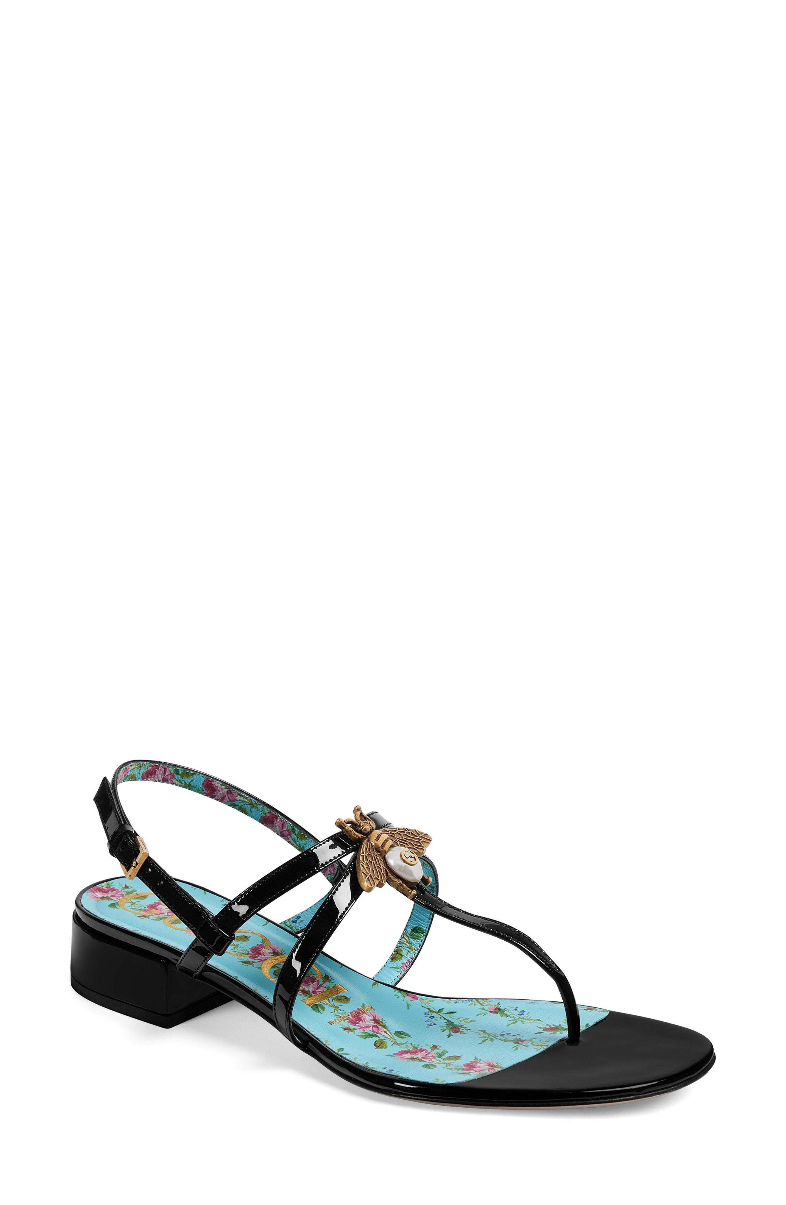 gucci bee thong sandals