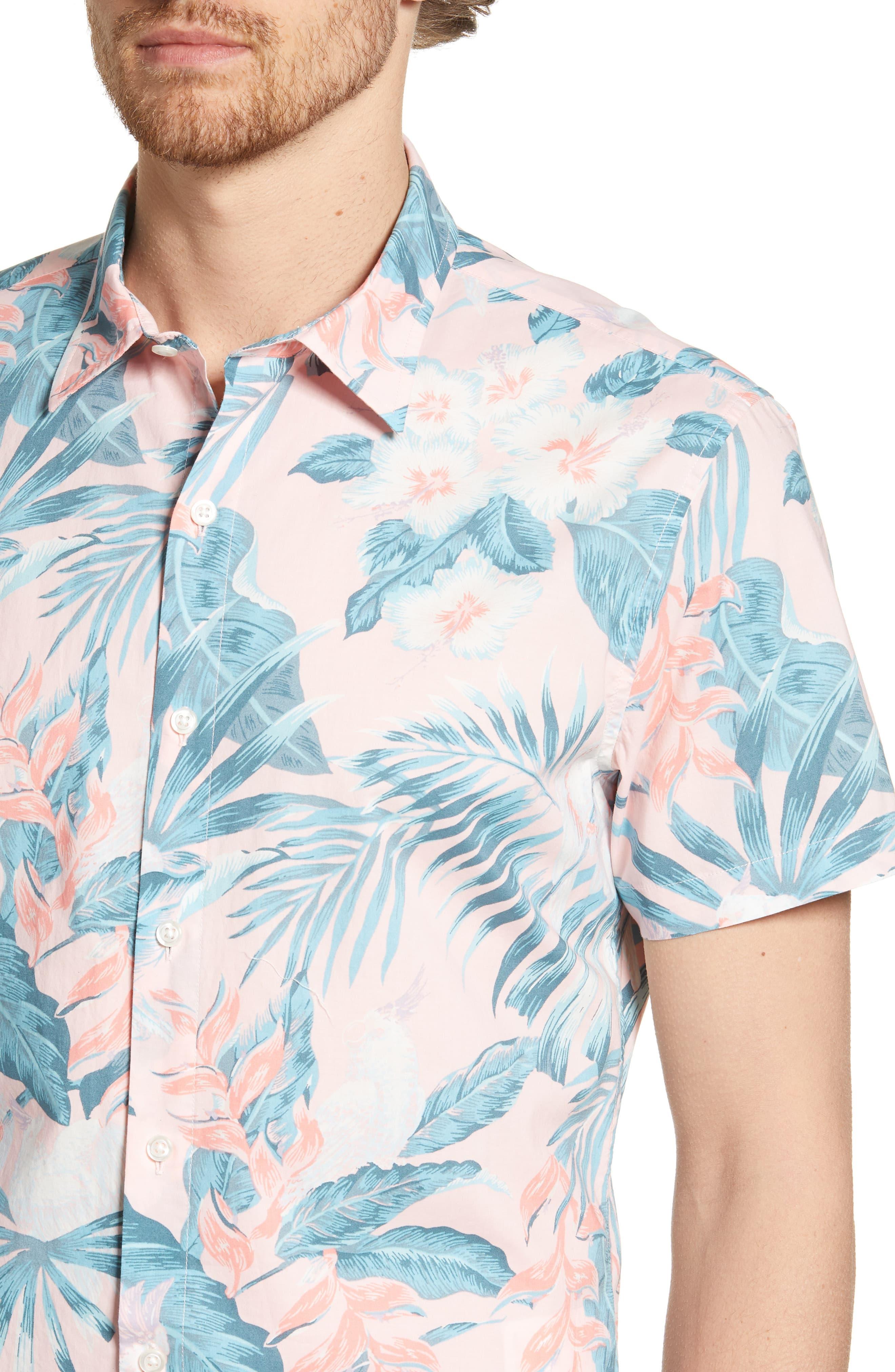 Bonobos Riviera Slim Fit Tropical Print Shirt in Blue for Men - Lyst