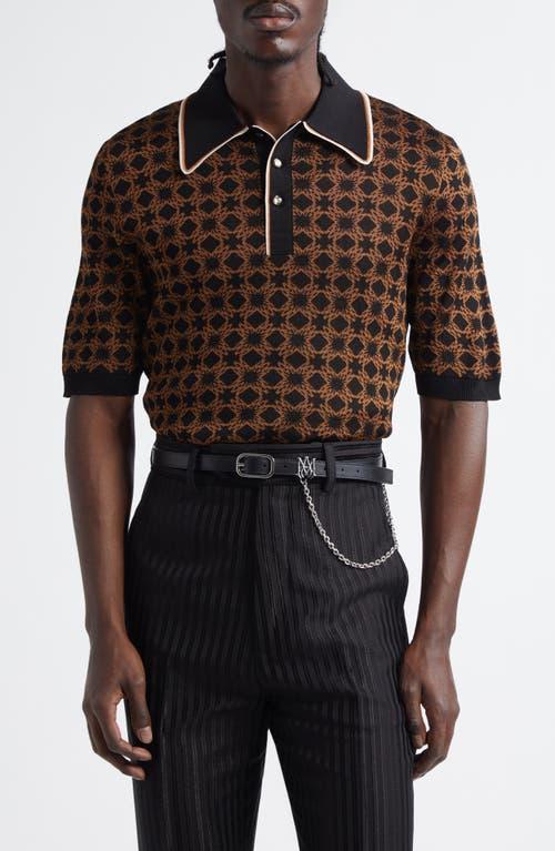 Amiri Ma Quad Polo Sweater in Brown for Men | Lyst