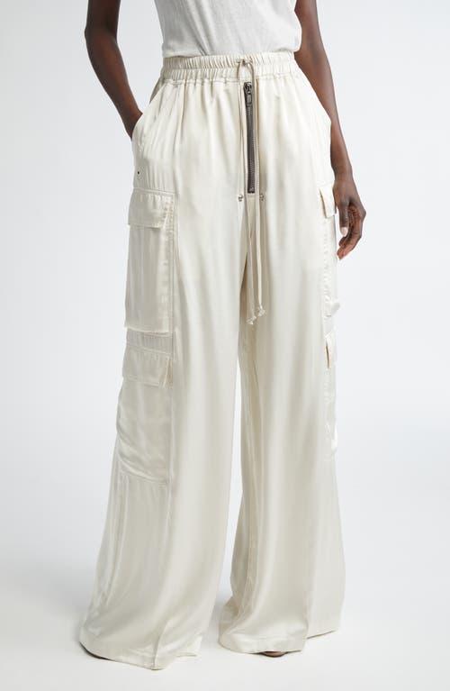 パンツ Rick Owens Full-Length Charmeuse Cargobelas Pants Rick Owens Cargobelas Charmeuse Cargo Pants in White | Lyst