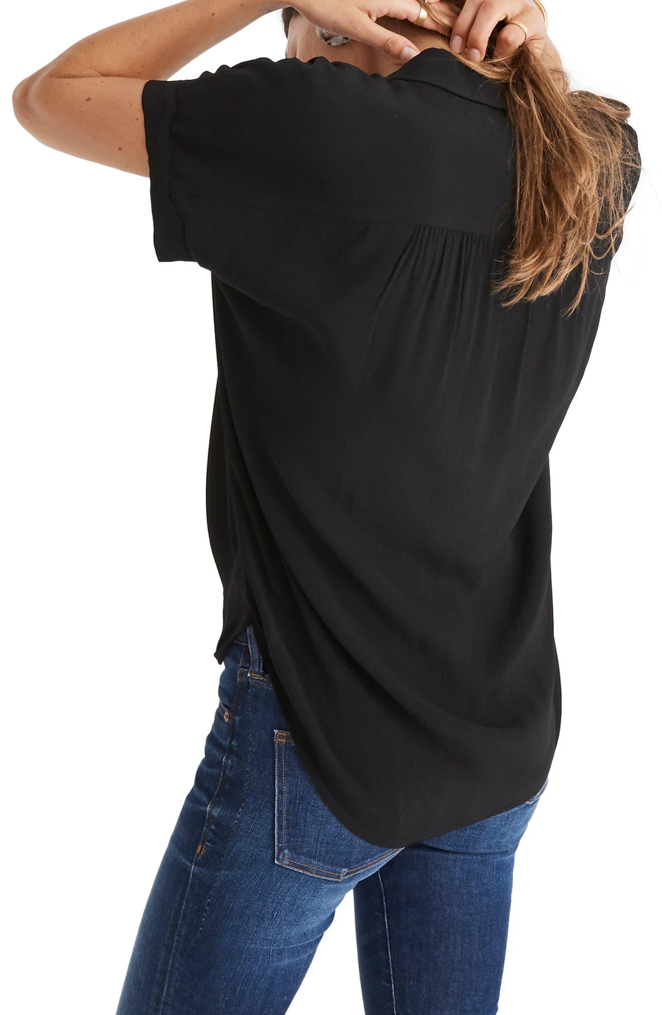 central drapey shirt