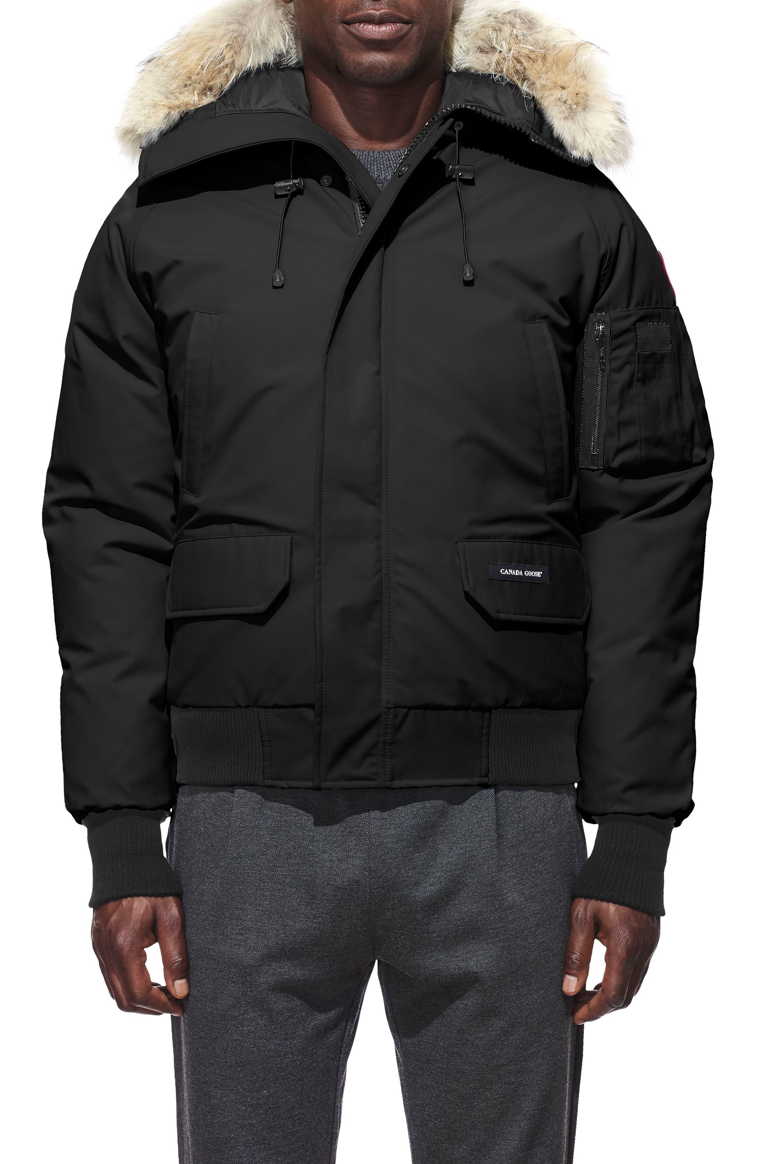 Canada Goose Fur Pbi Chilliwack Regular Fit Down Bomber Jacket With