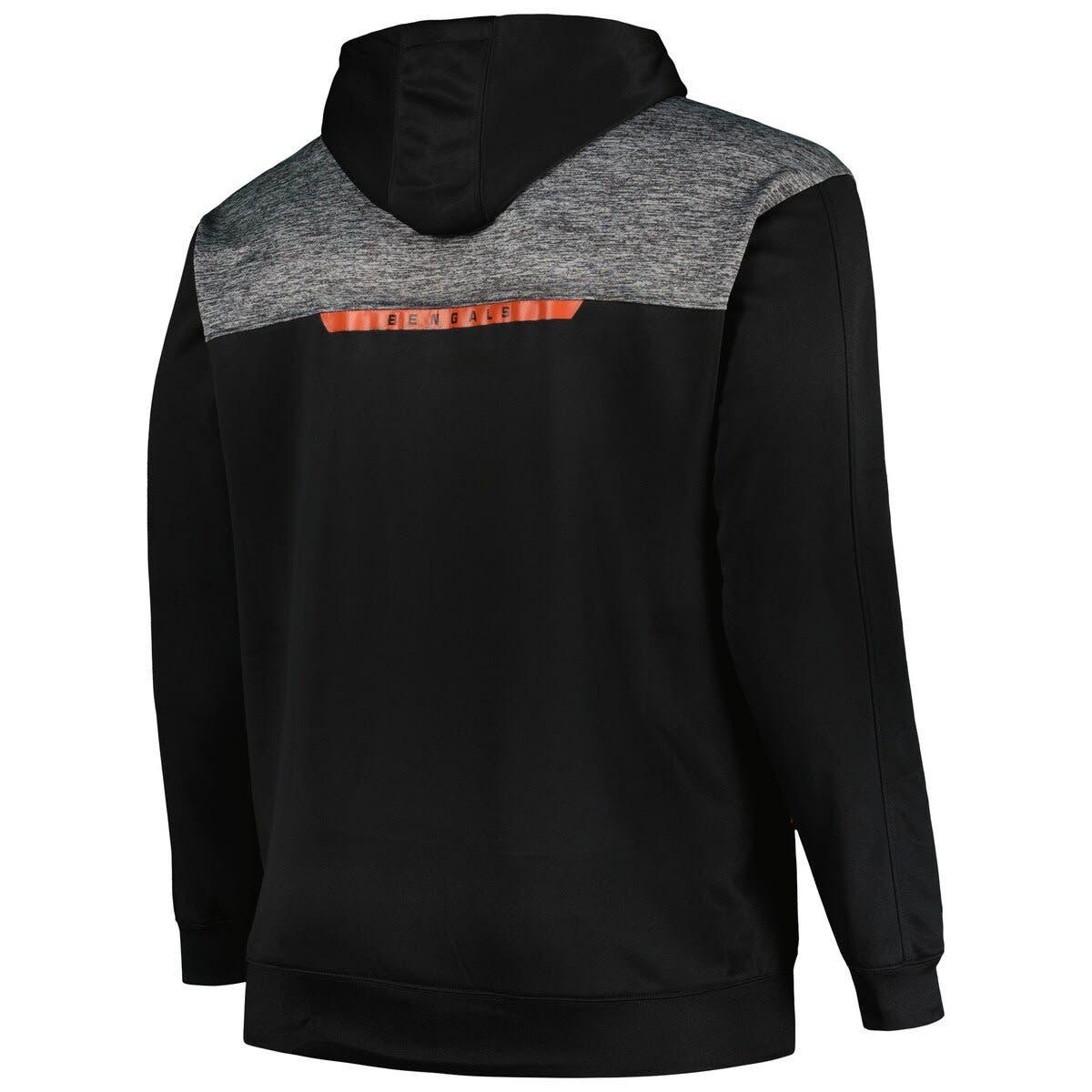 Profile Cincinnati Bengals Big & Tall Fleece Raglan Full-zip Hoodie Jacket  At Nordstrom in Black for Men