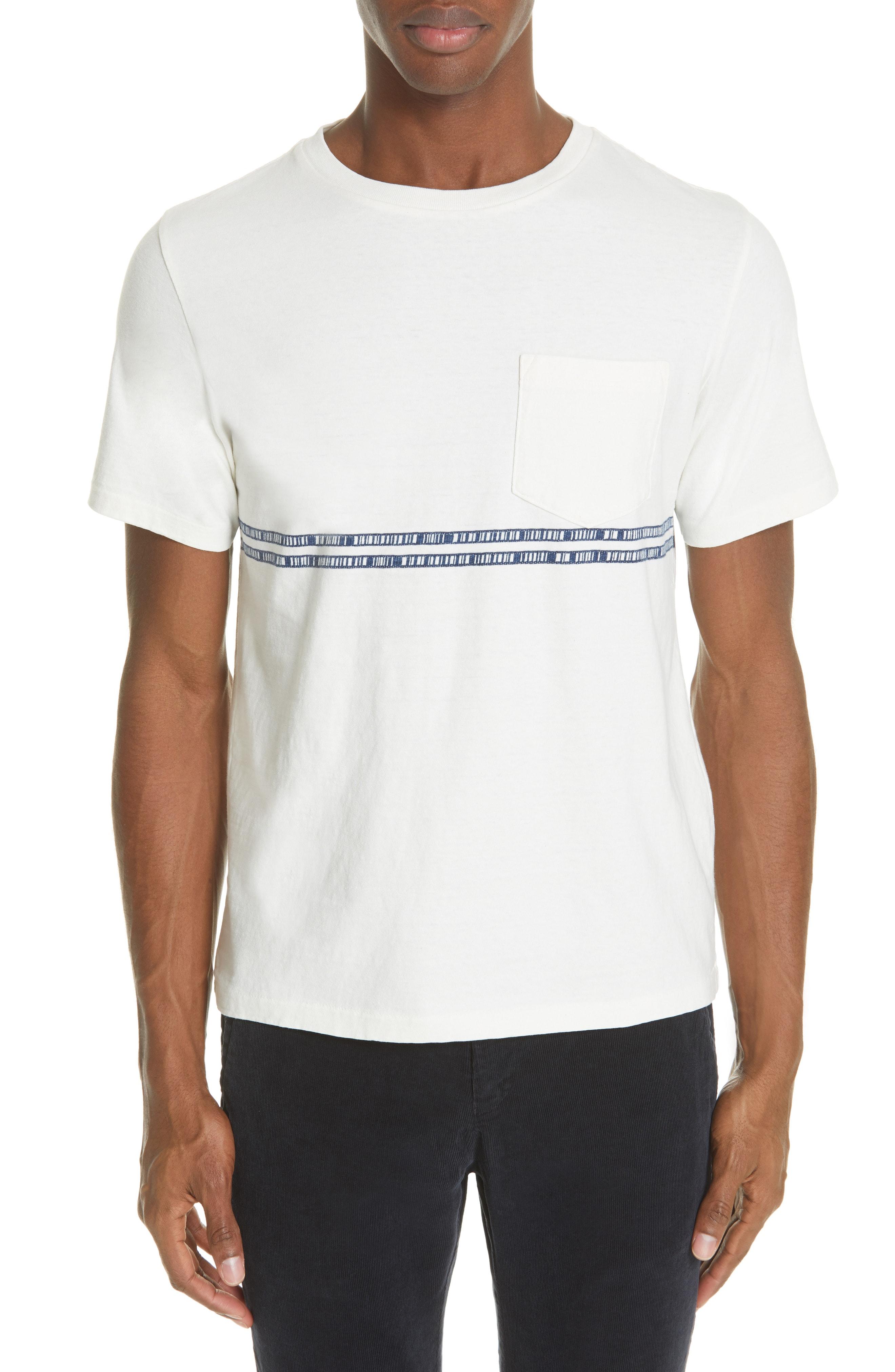 Lyst - Remi Relief Embroidered Stripe T-shirt in White for Men