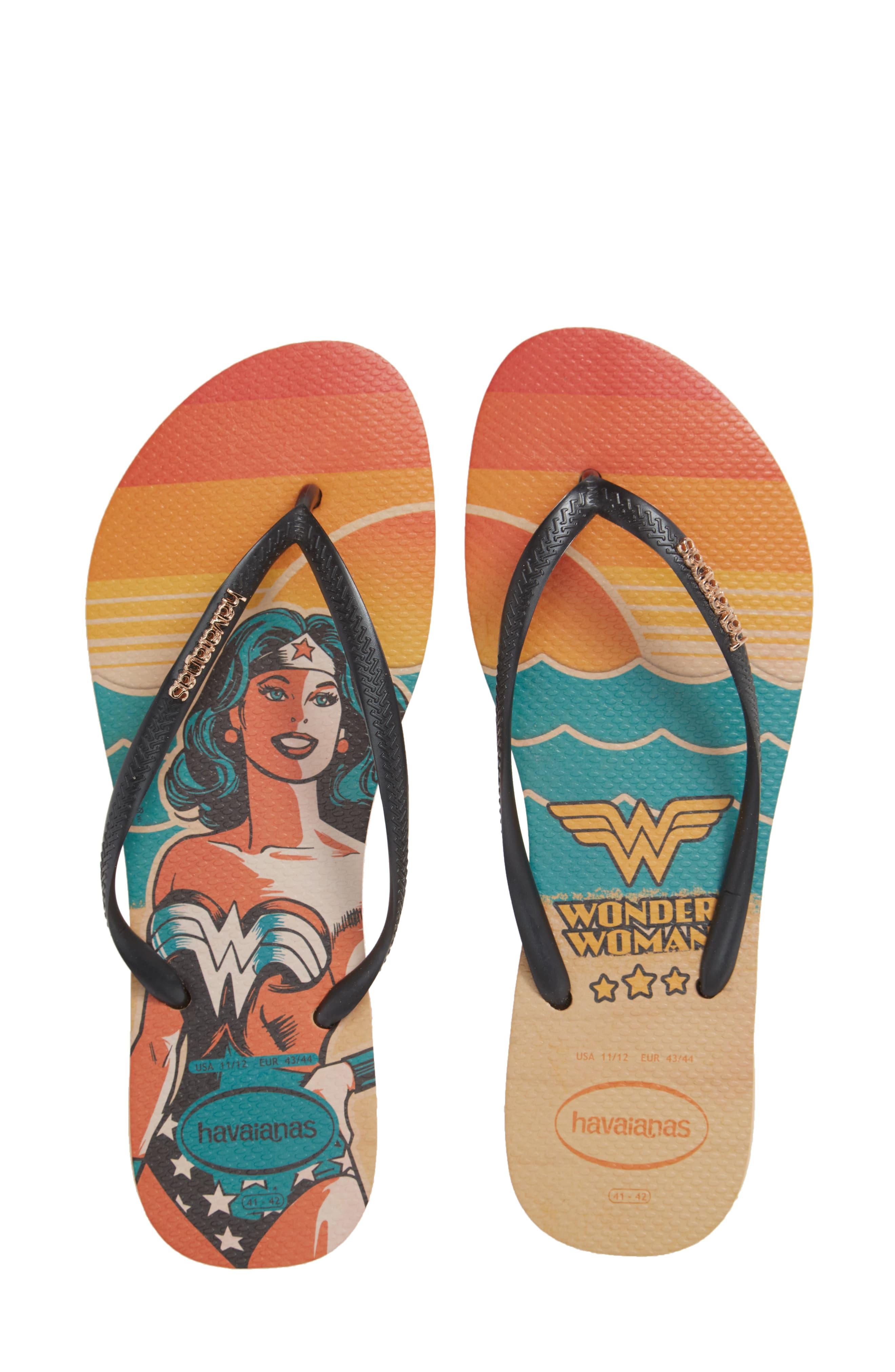 havaianas wonder woman flip flops