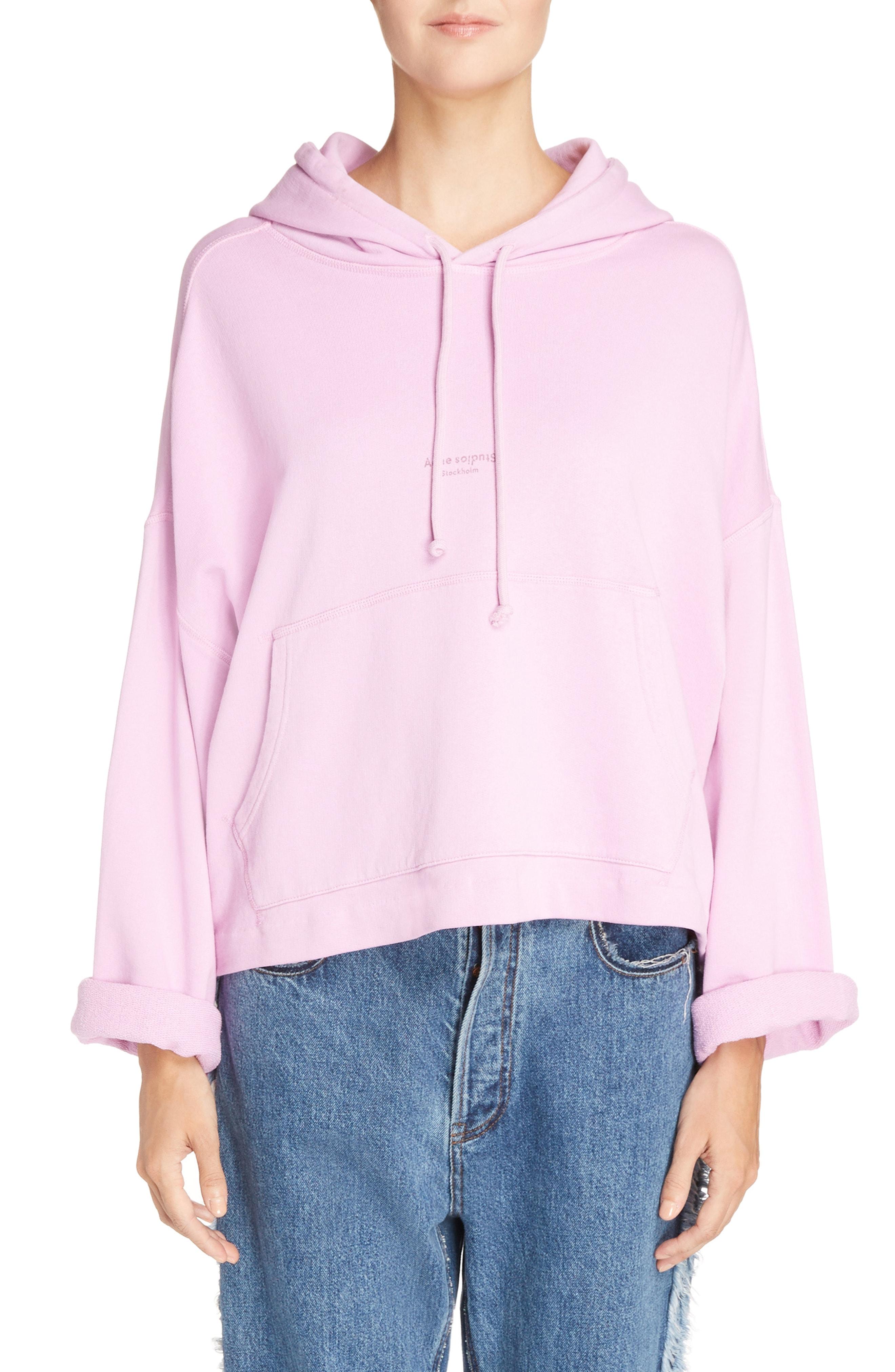 acne studios hoodie pink