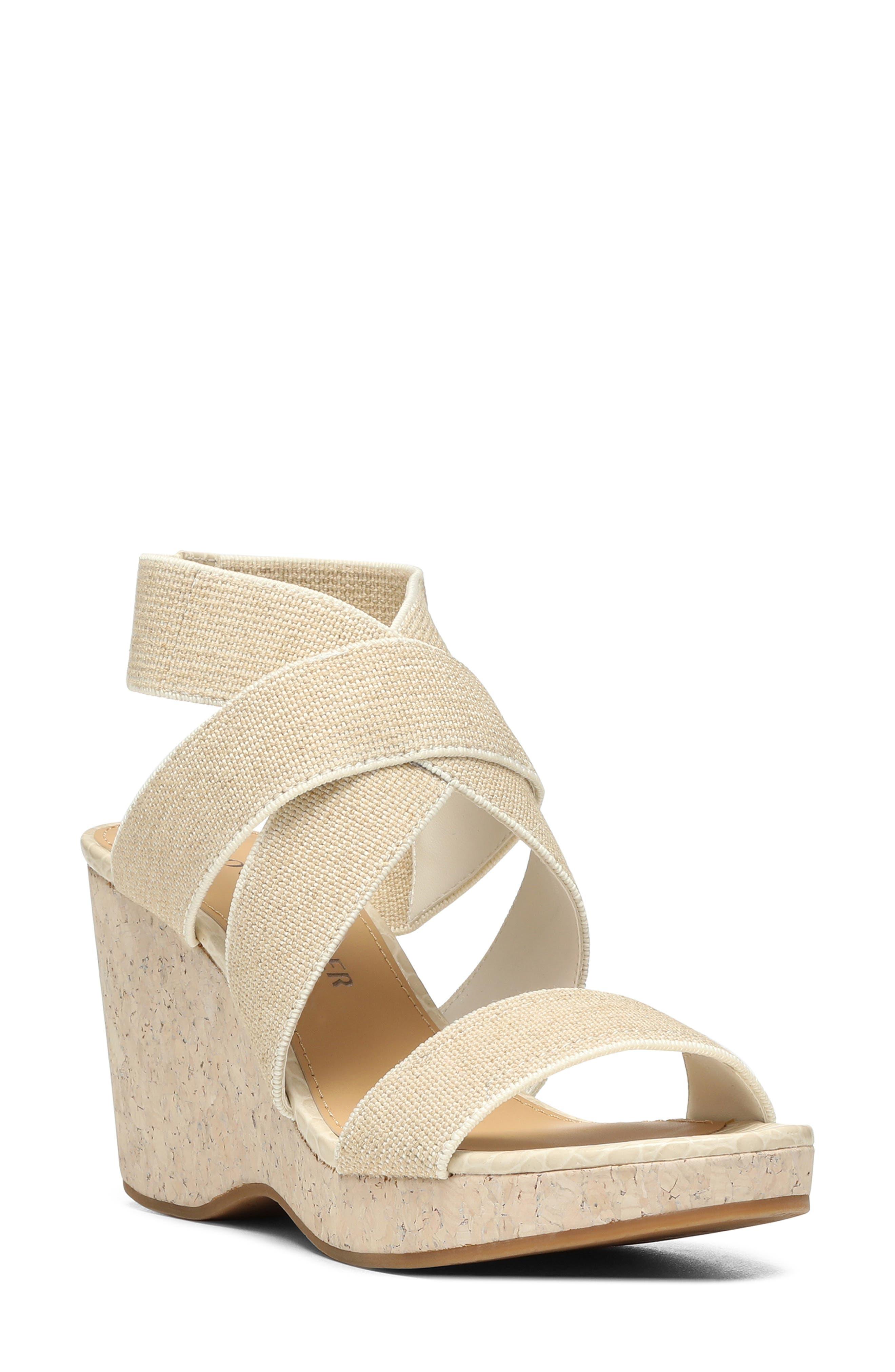 Donald J Pliner Platform Wedge Sandal in Natural Lyst
