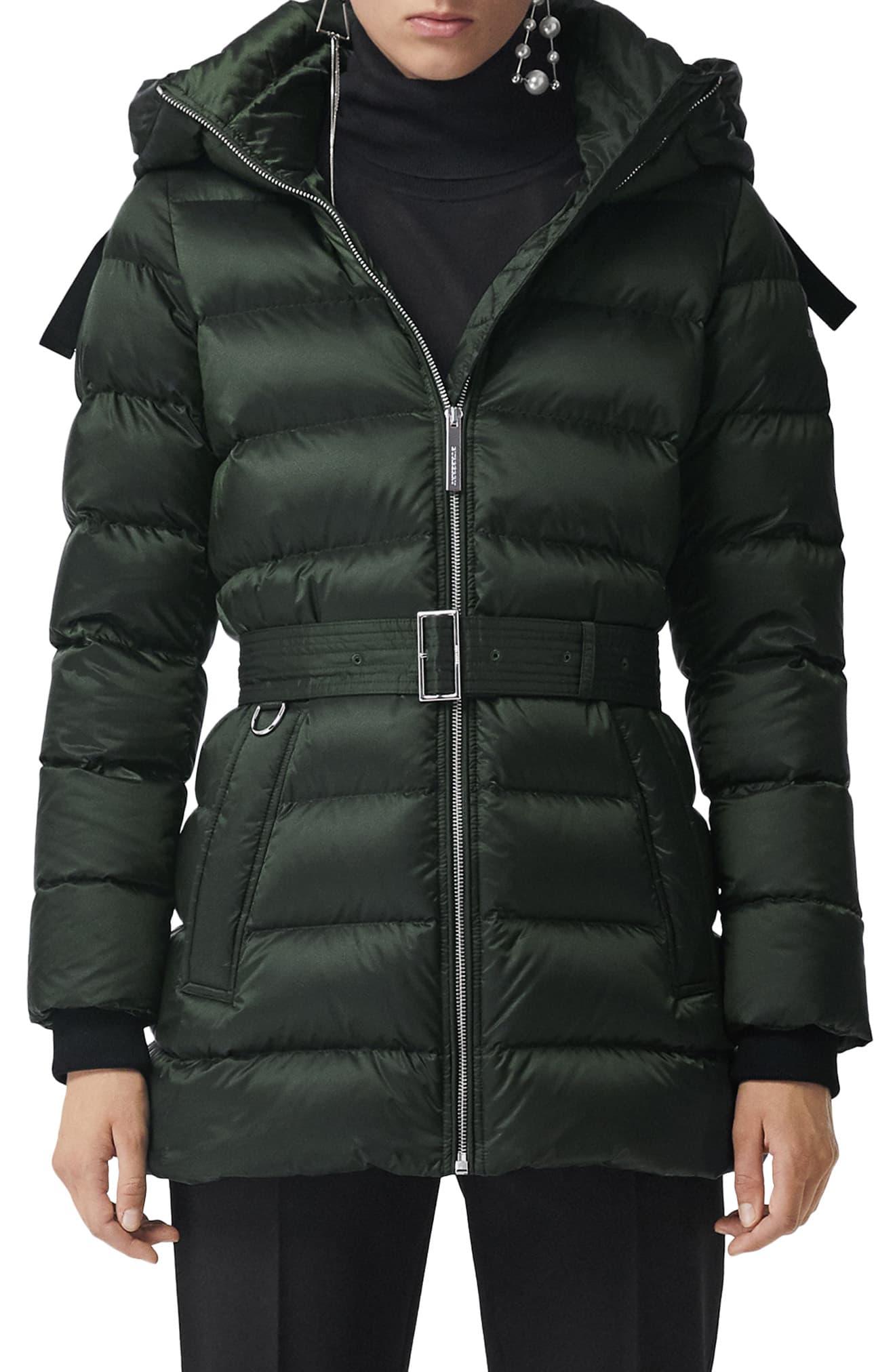burberry limehouse belted puffer coat