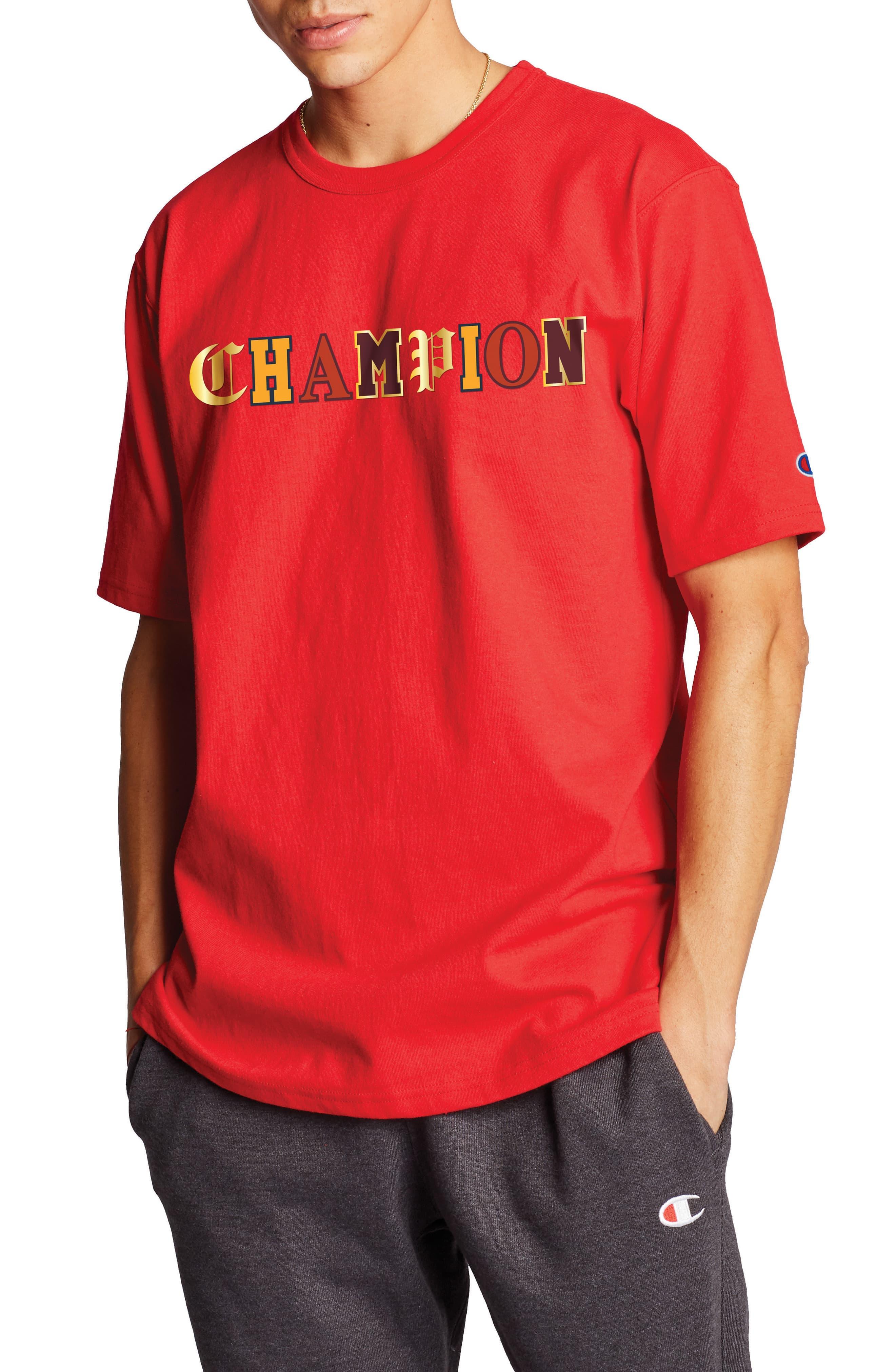 champion tshirt red