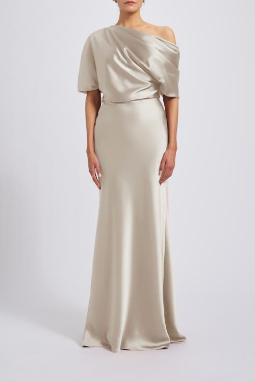 Amsale The Slouch Dress in Natural | Lyst