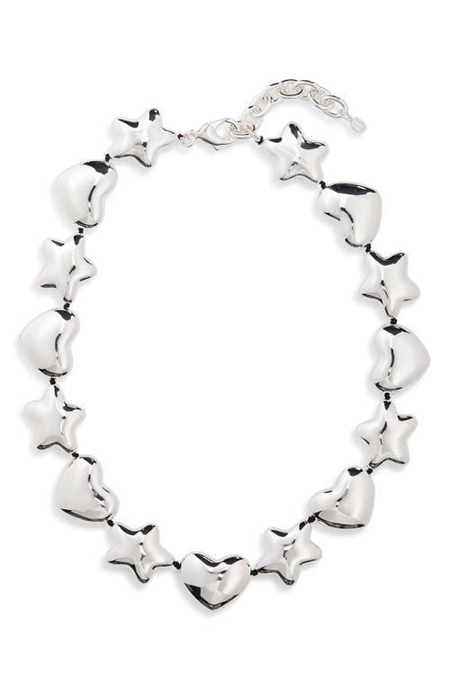 Sandy Liang Beans Collar Necklace in Metallic | Lyst