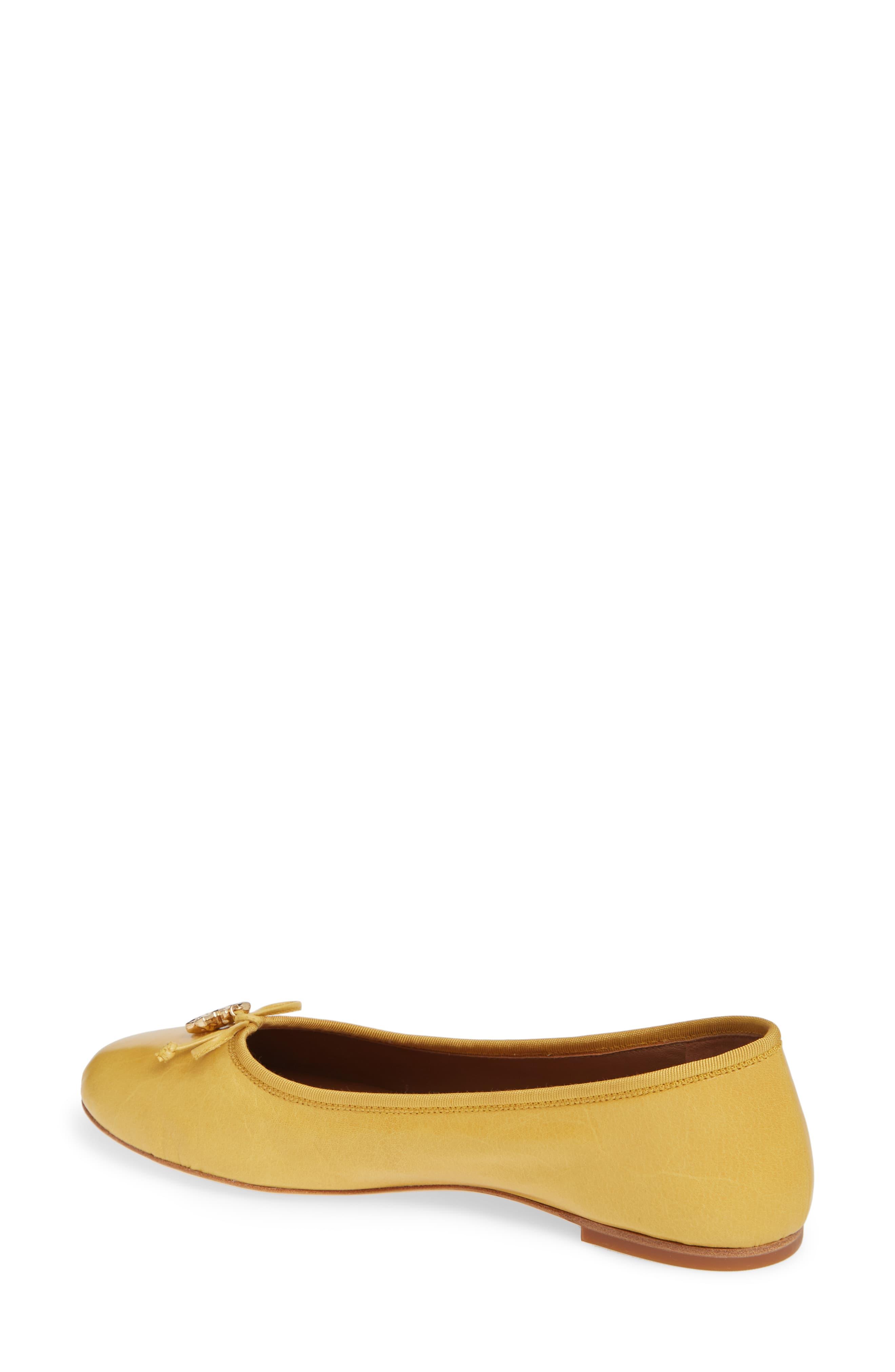 tory burch yellow ballet flats