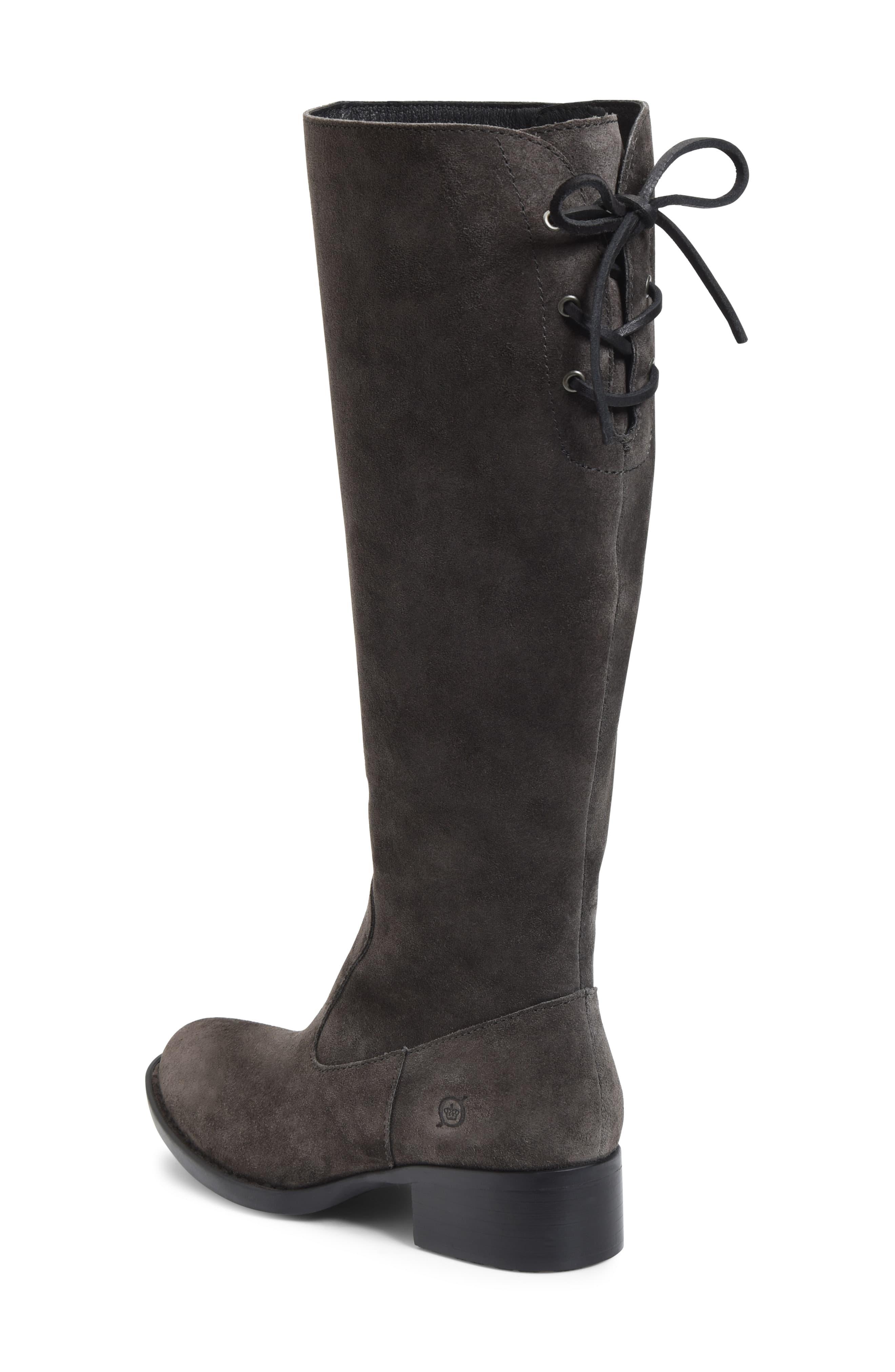 born tall suede boots
