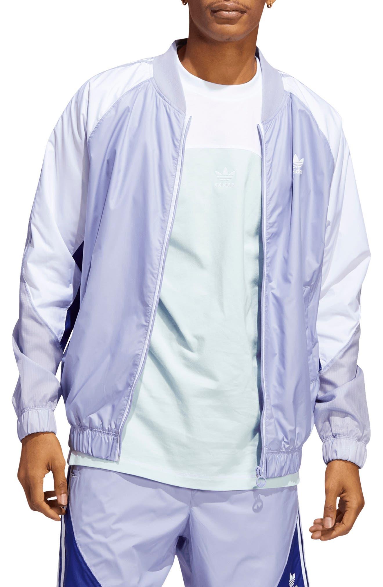 adidas Originals Sst Track Jacket In Dust Purple/white At Nordstrom Rack in  Blue for Men | Lyst