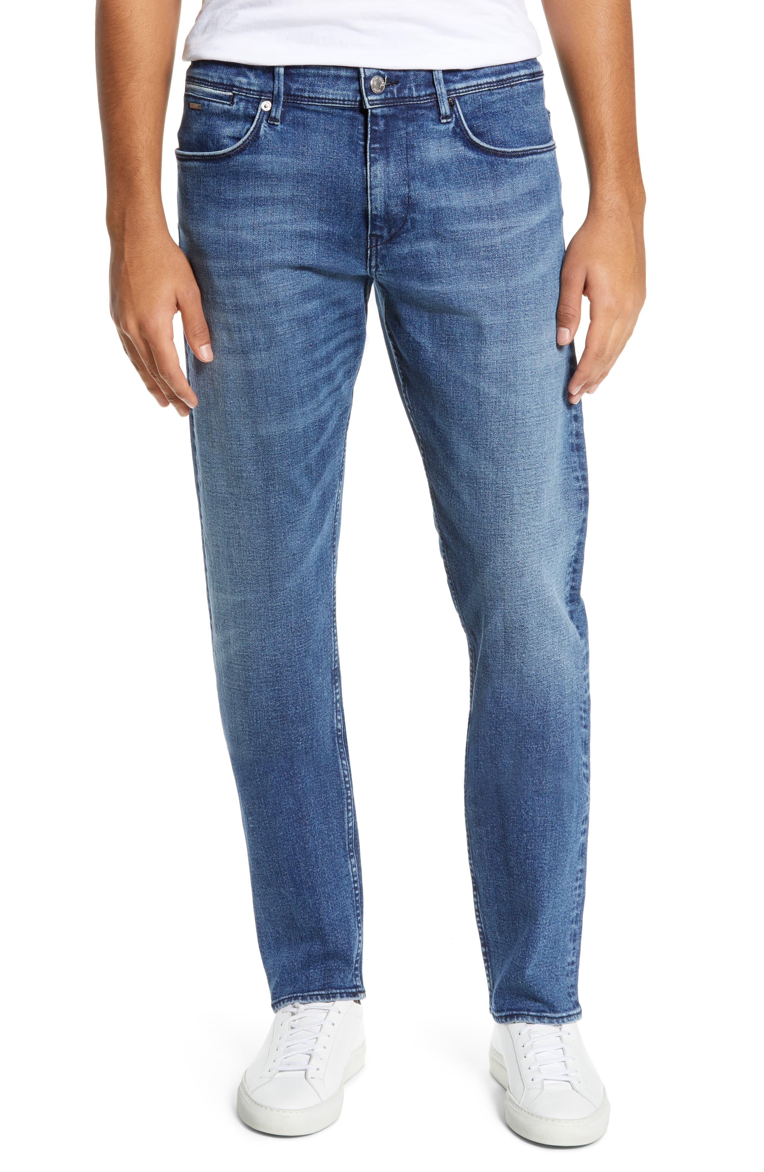 BOSS by Hugo Boss Denim Delaware Slim Fit Stretch Jeans in Bright Blue ...
