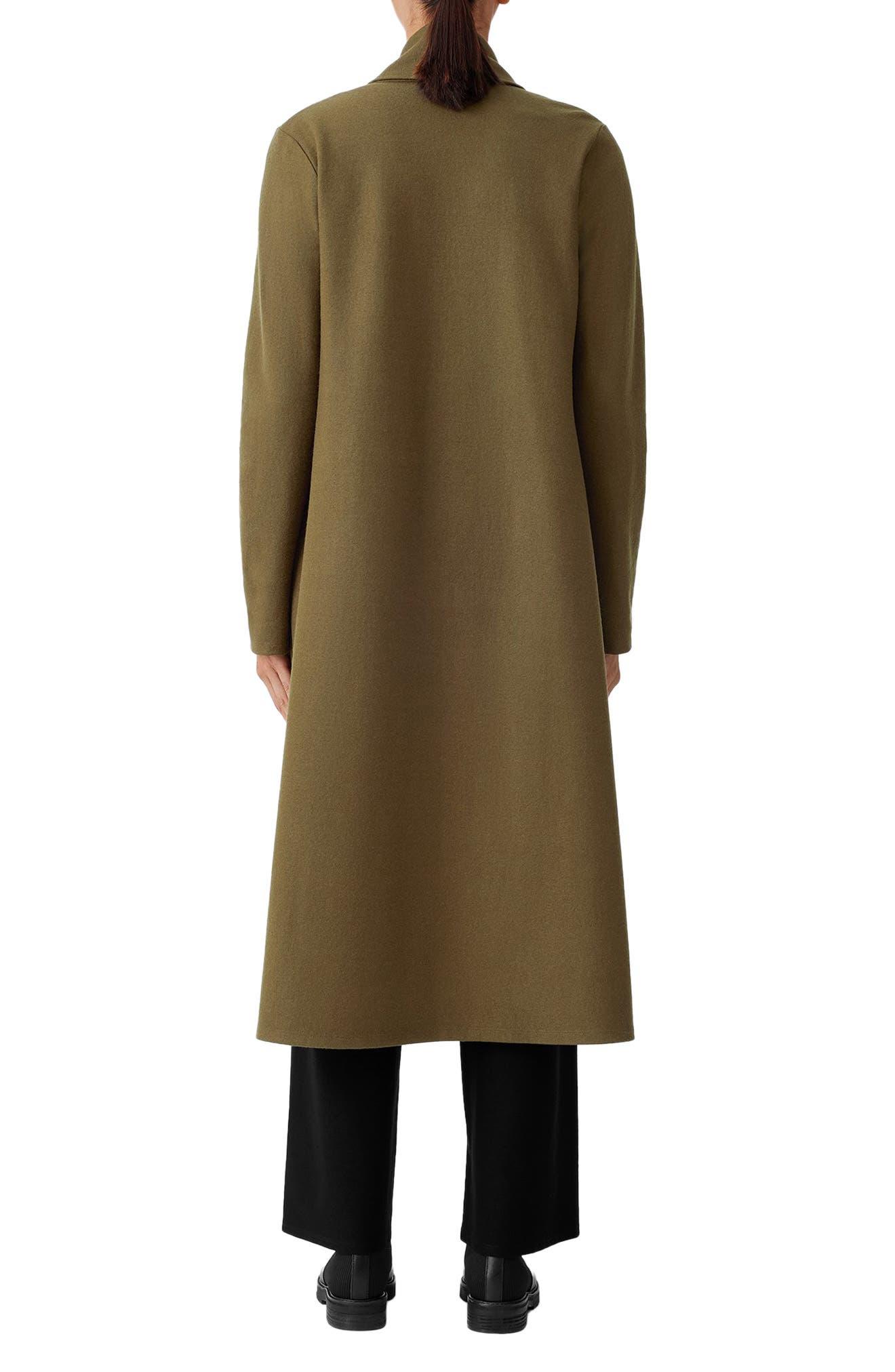 Eileen fisher boiled wool cheap coat