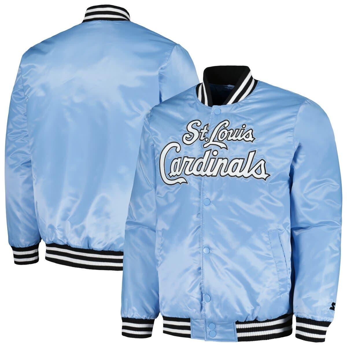 Starter St. Louis Cardinals Cross Bronx Fashion Satin Full-snap Varsity  Jacket At Nordstrom in Blue for Men