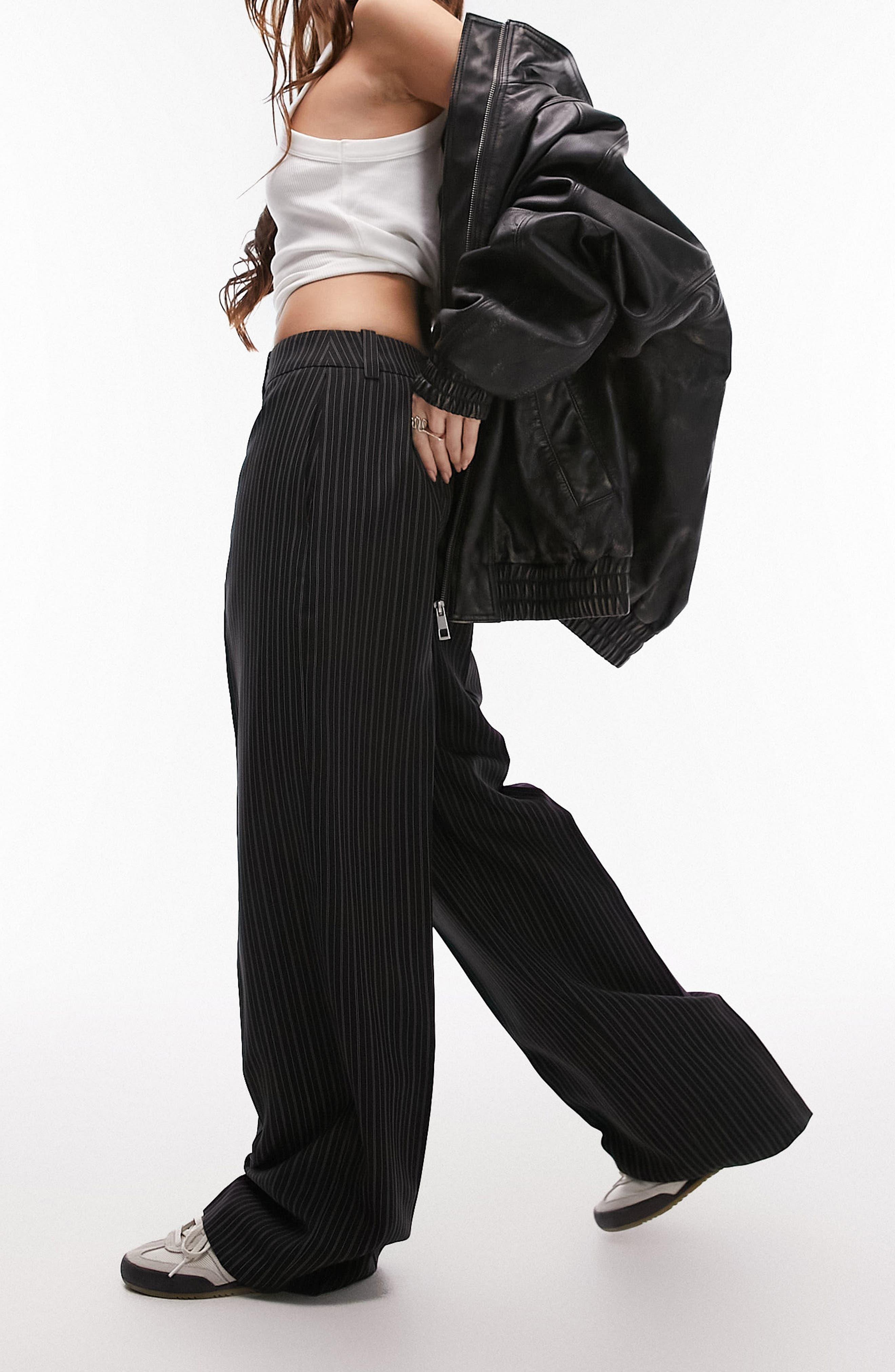 Topshop pinstripe hotsell jeans