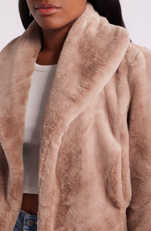 Blank NYC Shawl Collar Faux Fur Jacket in Blue Lyst