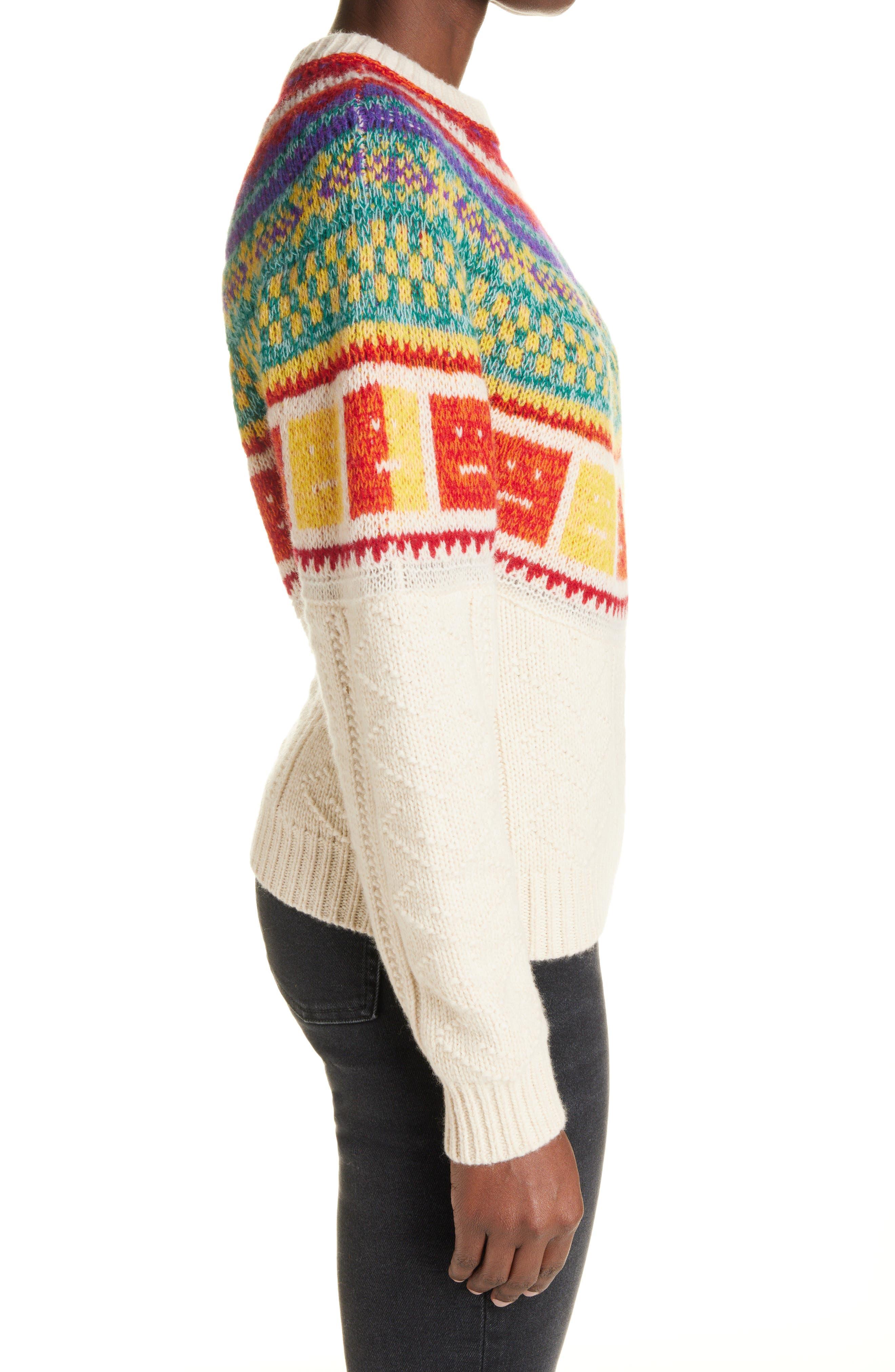 Kristjan Rainbow Fair Isle Wool Sweater 