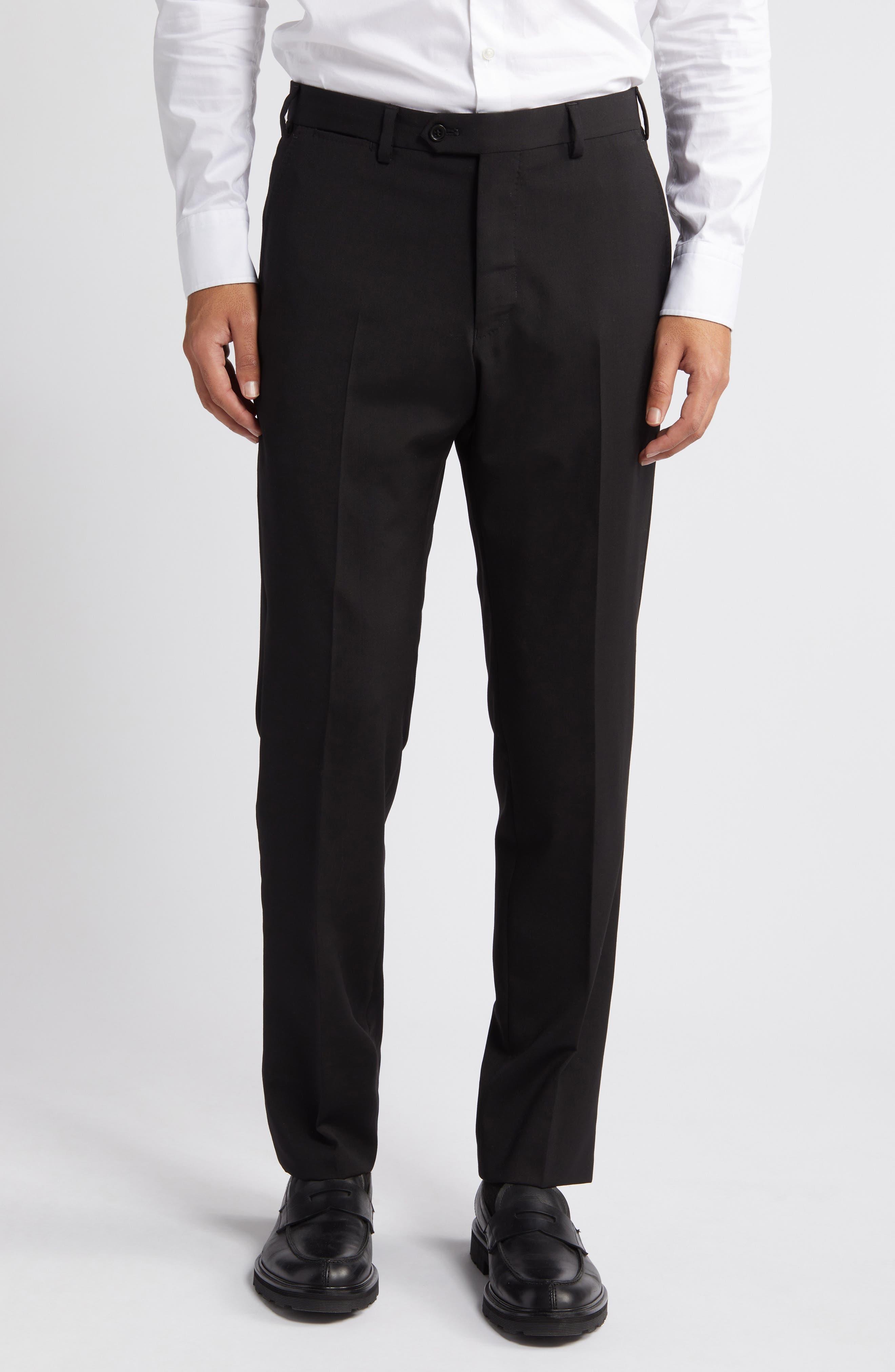 Emporio Armani G line Flat Front Wool Pants in Black for Men Lyst