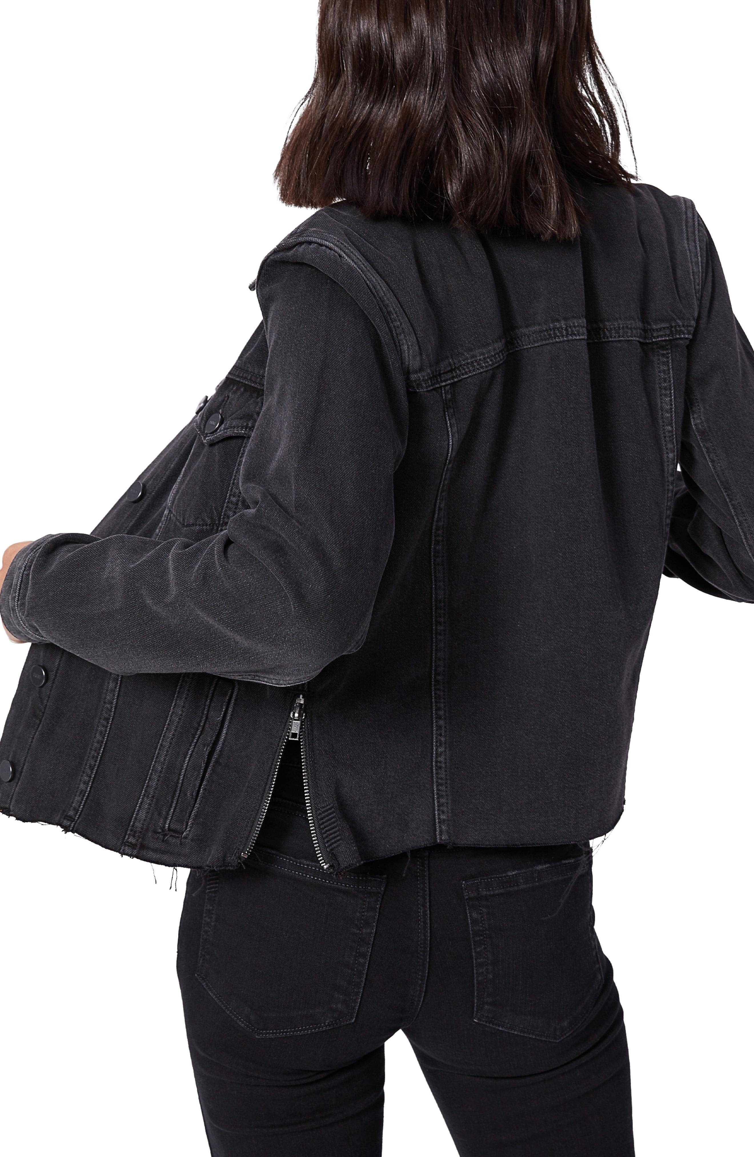 paige black denim jacket