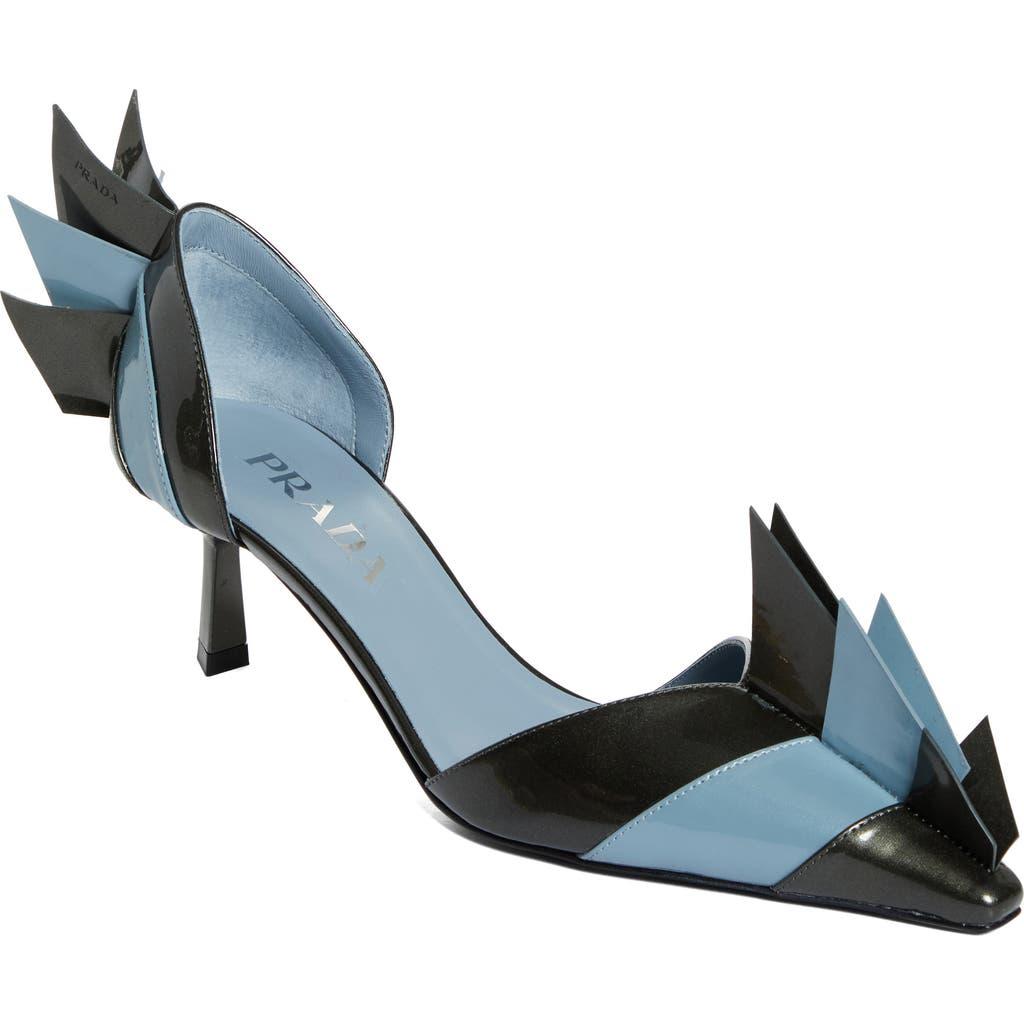 Bow Pumps Prada Pumps Block Heel Prada Black Patent Leather Bow