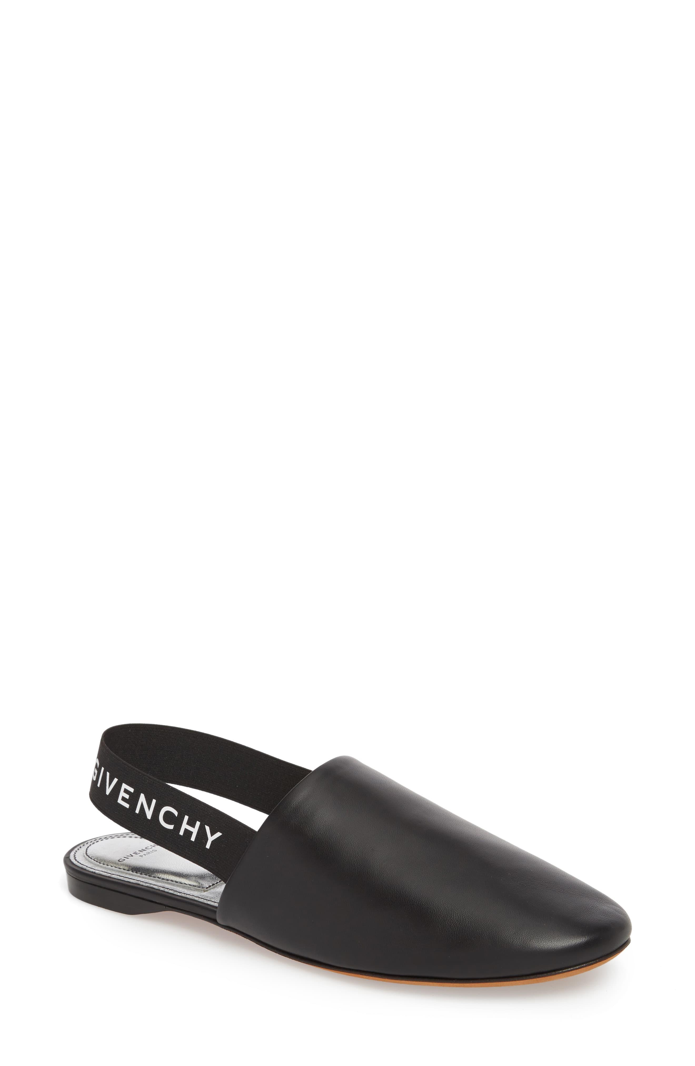 Givenchy Rivington Logo Slingback Mule in Black/ Silver (Black) - Save ...
