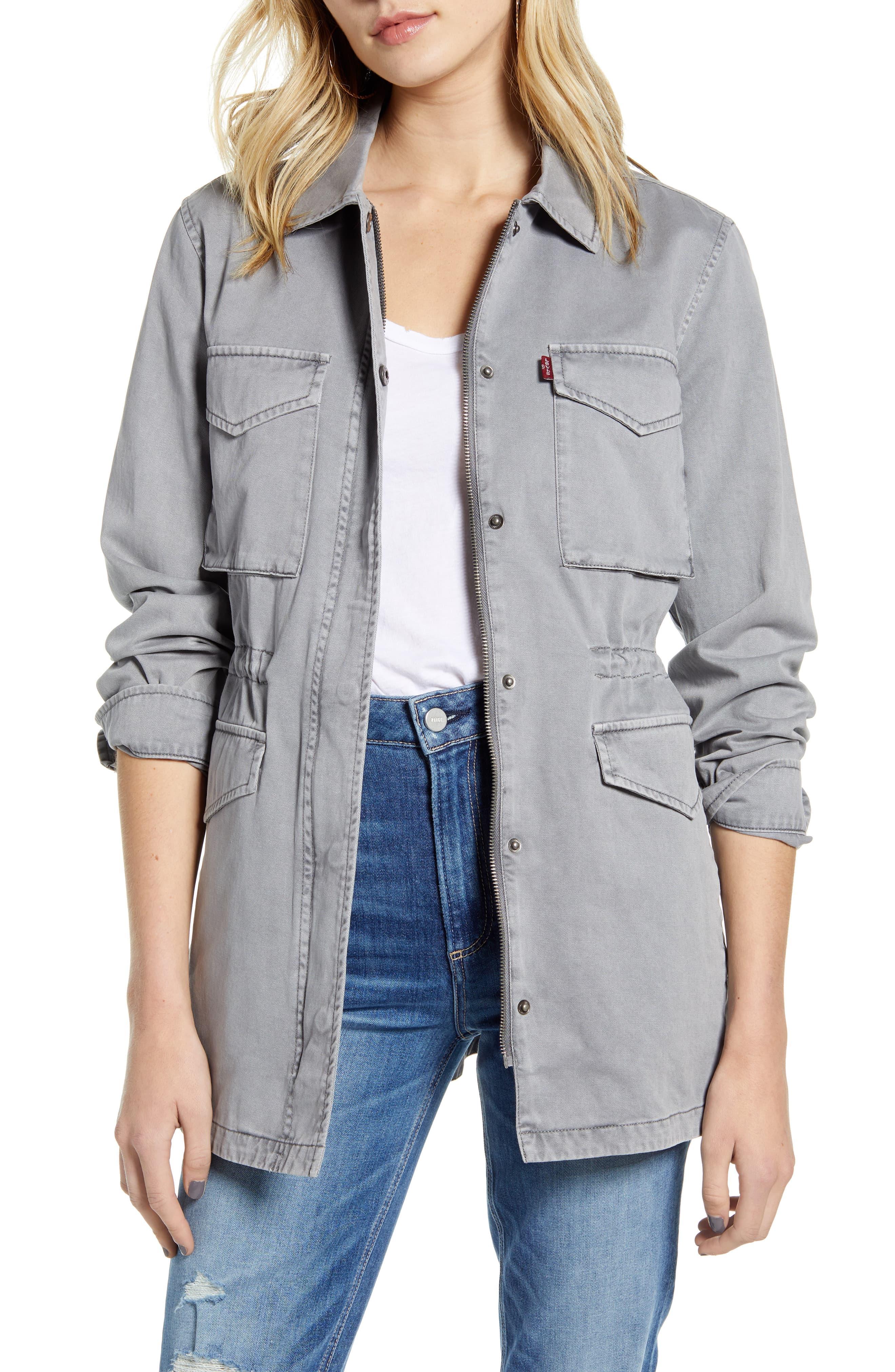 Levi's Cotton Oversize Military Jacket in Grey (Gray) Save 50 Lyst