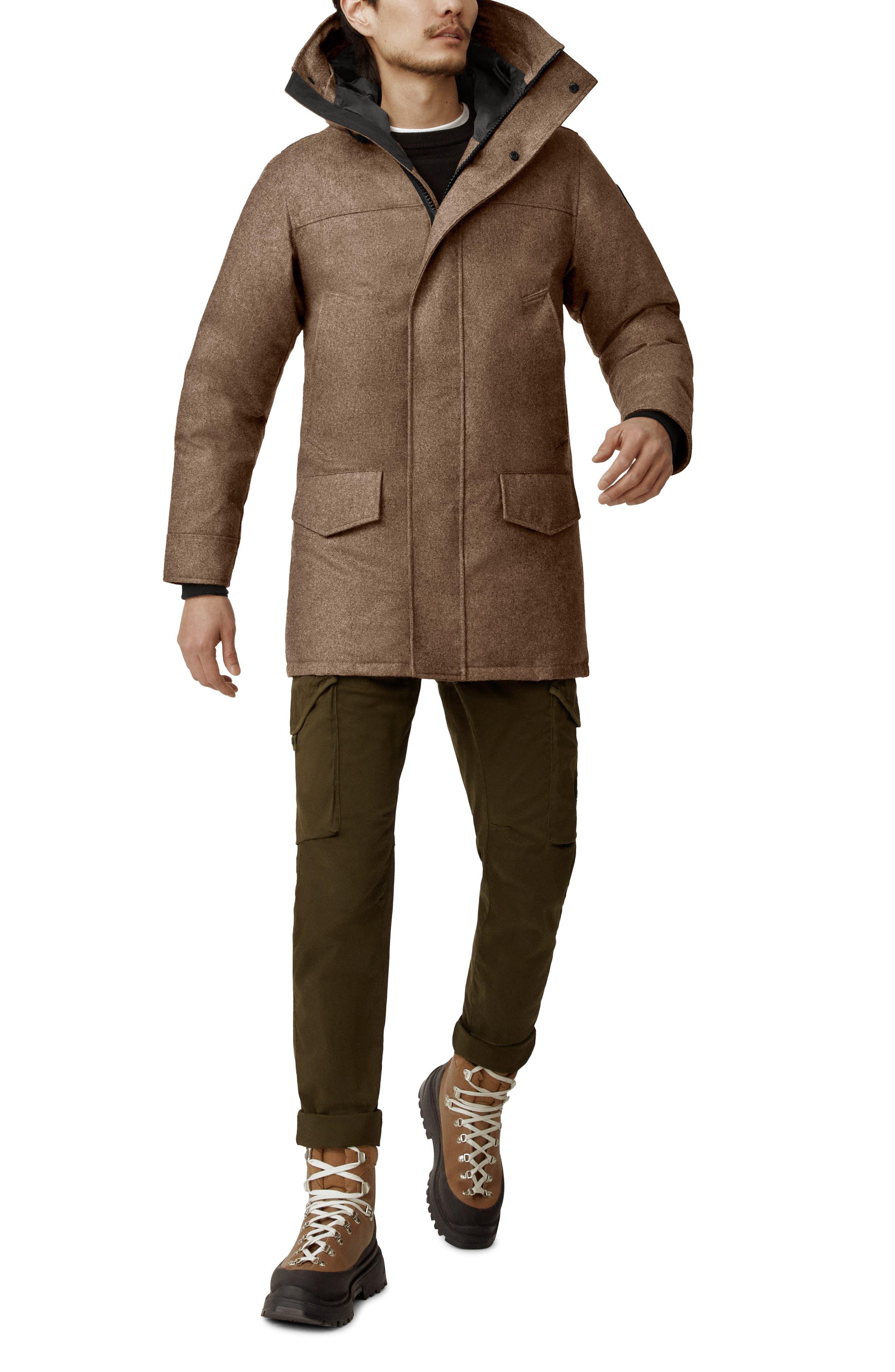 langford windproof 625 fill power wool blend parka