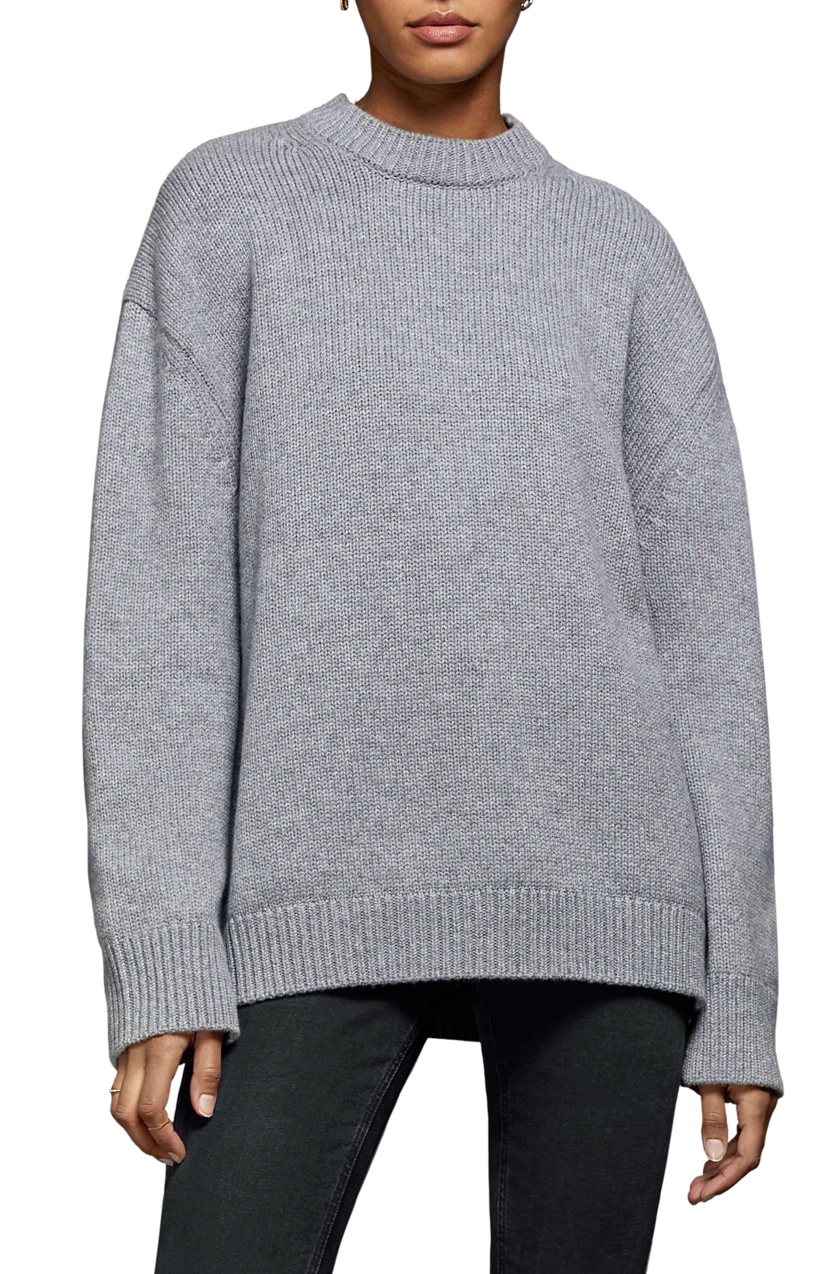 Anine Bing Rosie Oversize Cashmere Sweater in Gray - Lyst