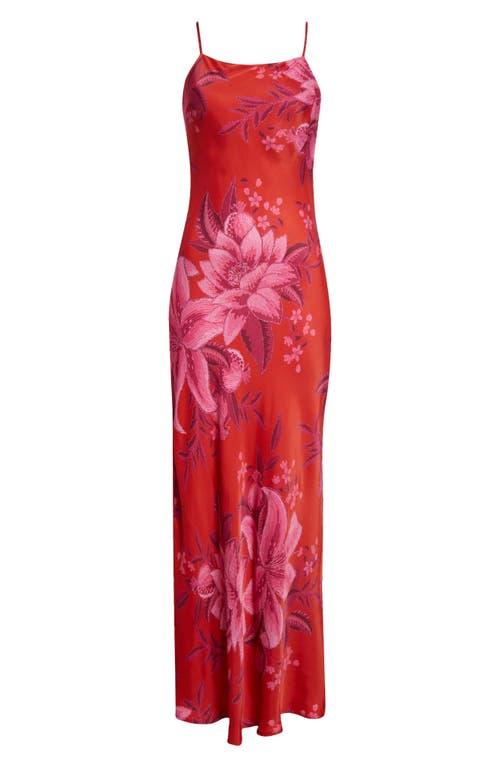 chinese dress ladies Pink Fruit Print Cotton Maxi Dress - Casual Dresses