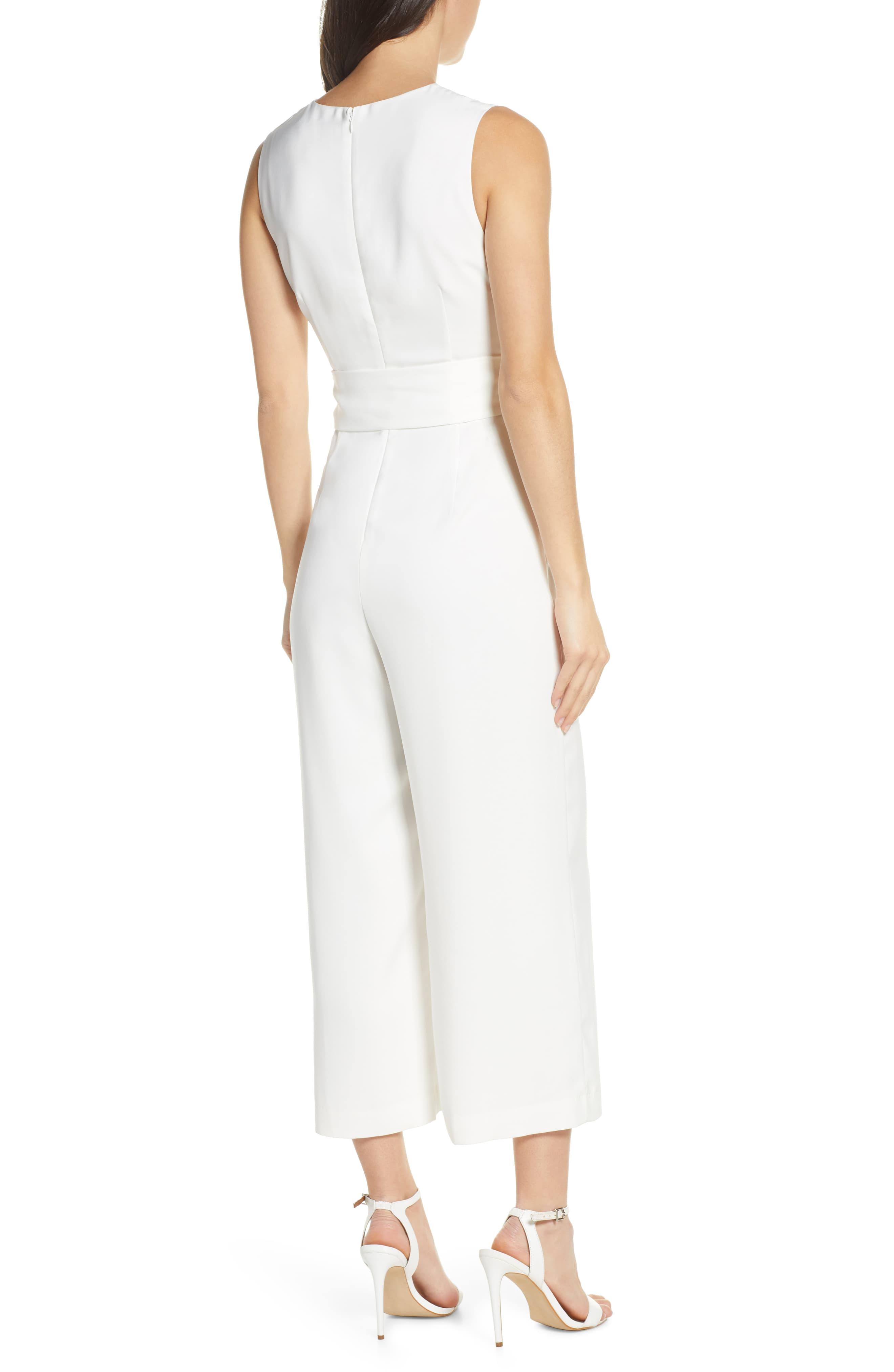 sleeveless culotte jumpsuit