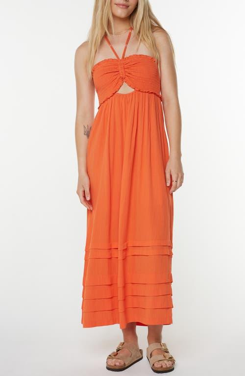roxy beach dress Roxy Women’s Beach Day Maxi Dress, Hot Coral Sea Spell / M main image 0