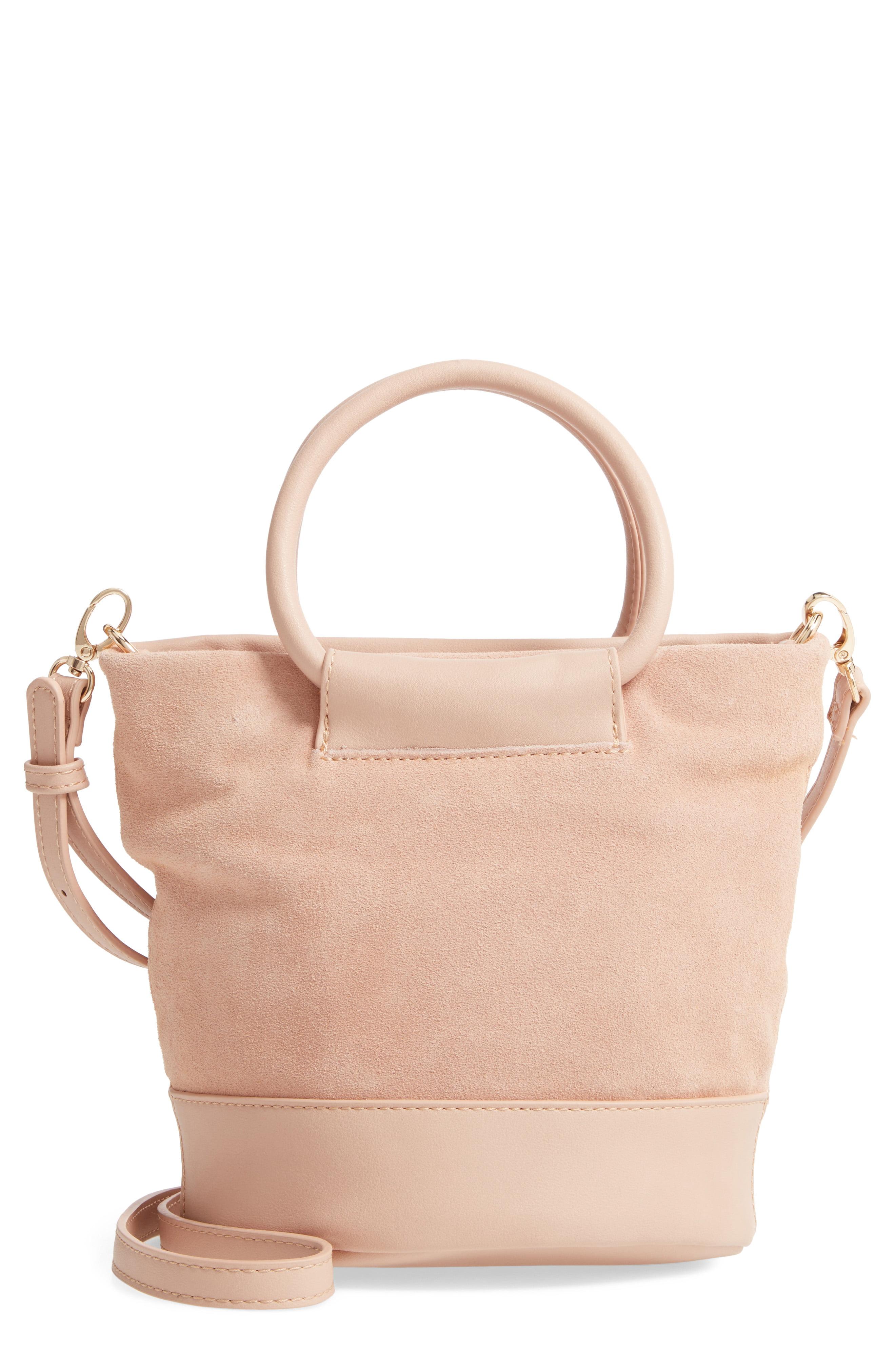 Lyst Sole Society Debdi Suede & Faux Leather Crossbody Bag in Pink
