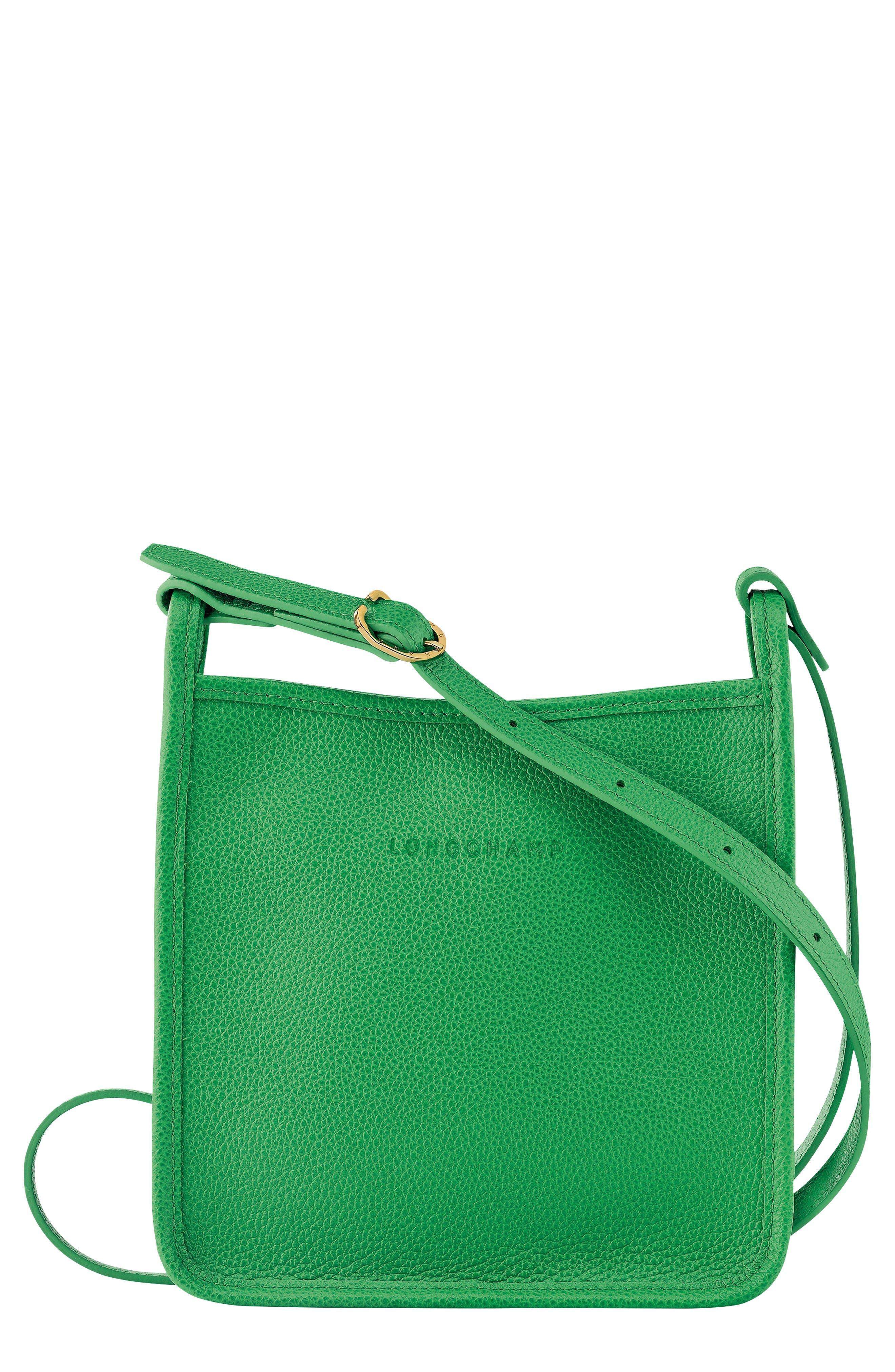 Longchamp Le Foulonné Small Crossbody Bag in Green