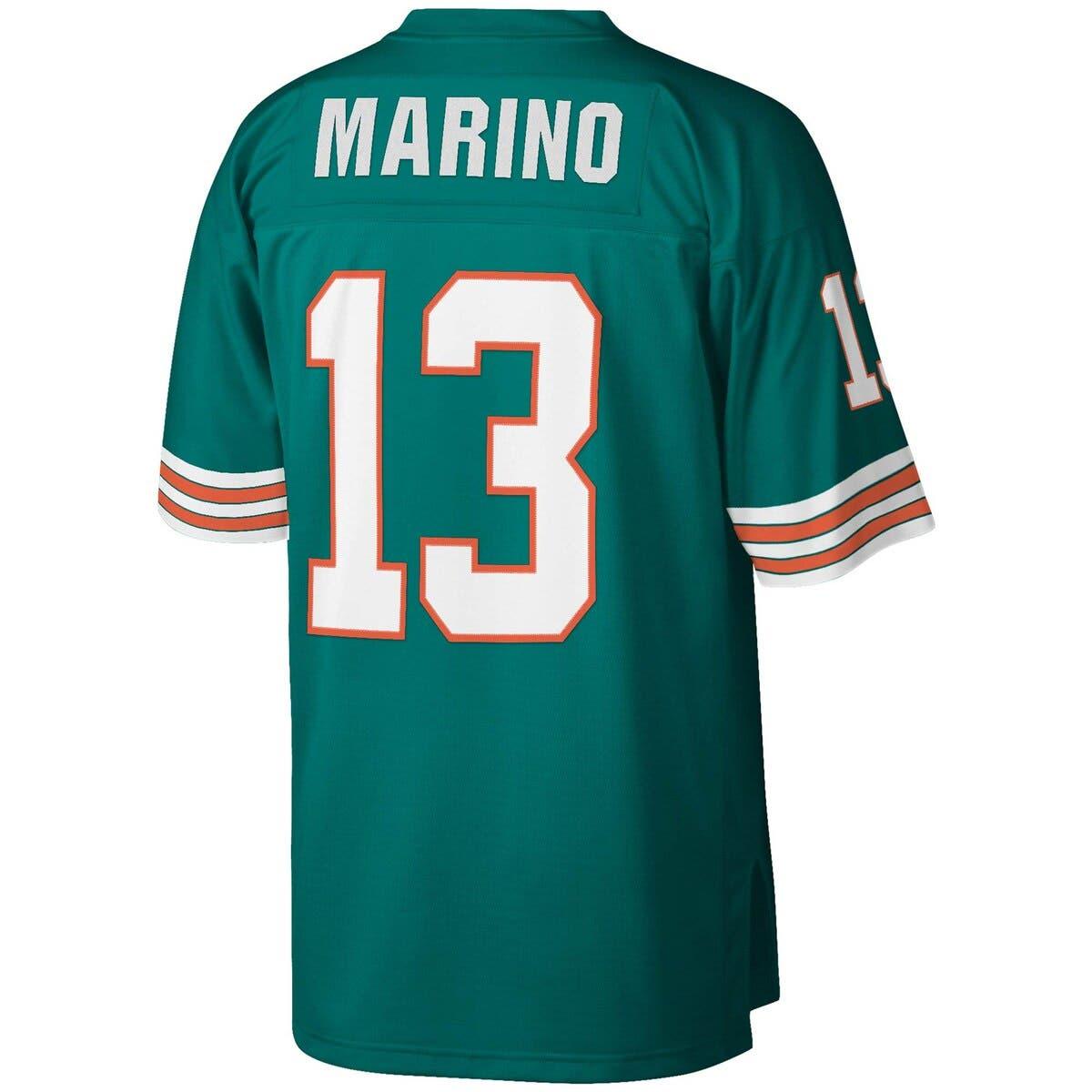 Nike Mens Green Miami Dolphins Dan Marino 13 Football NFL Jersey