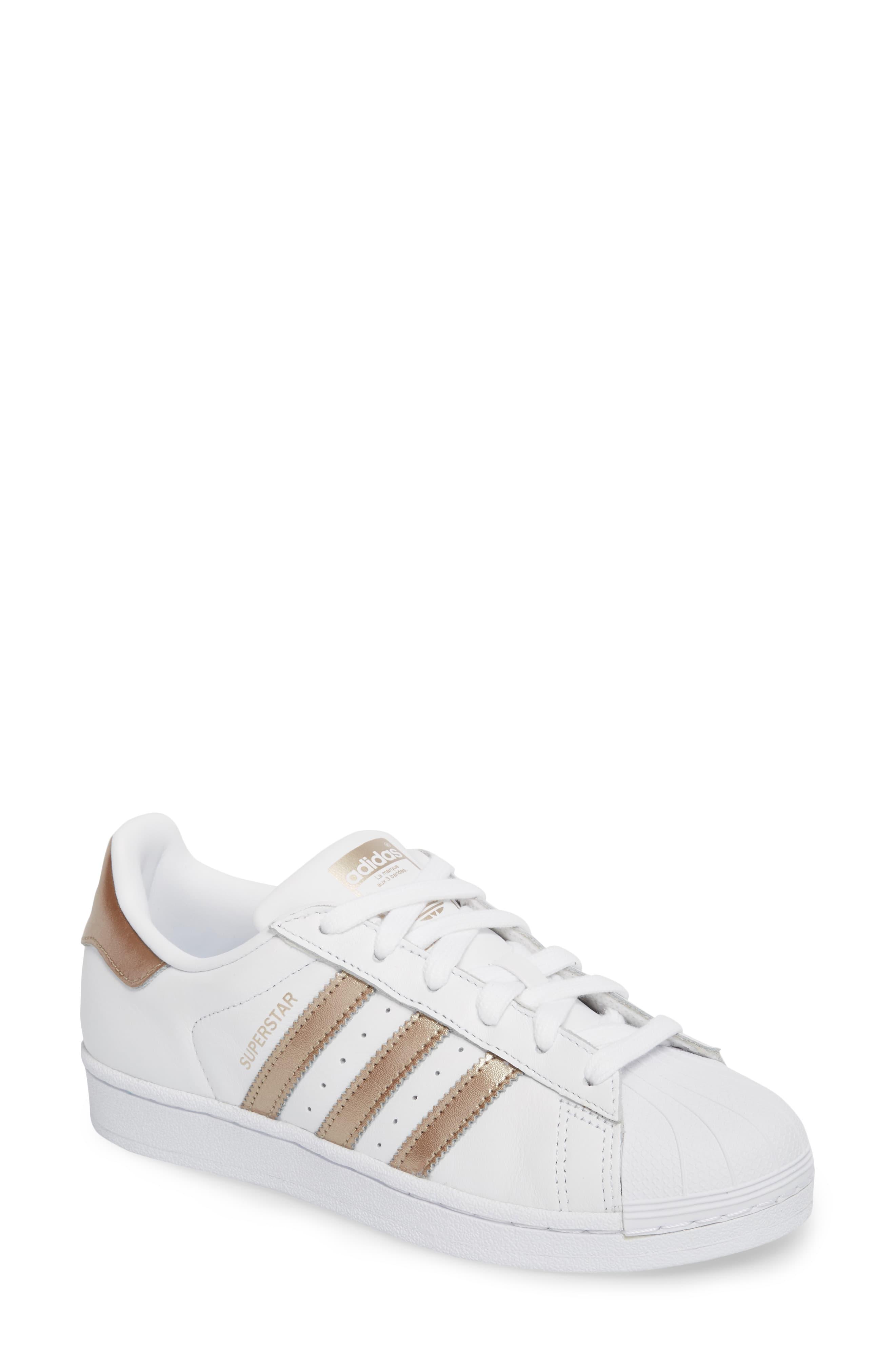 adidas white and silver superstar trainers