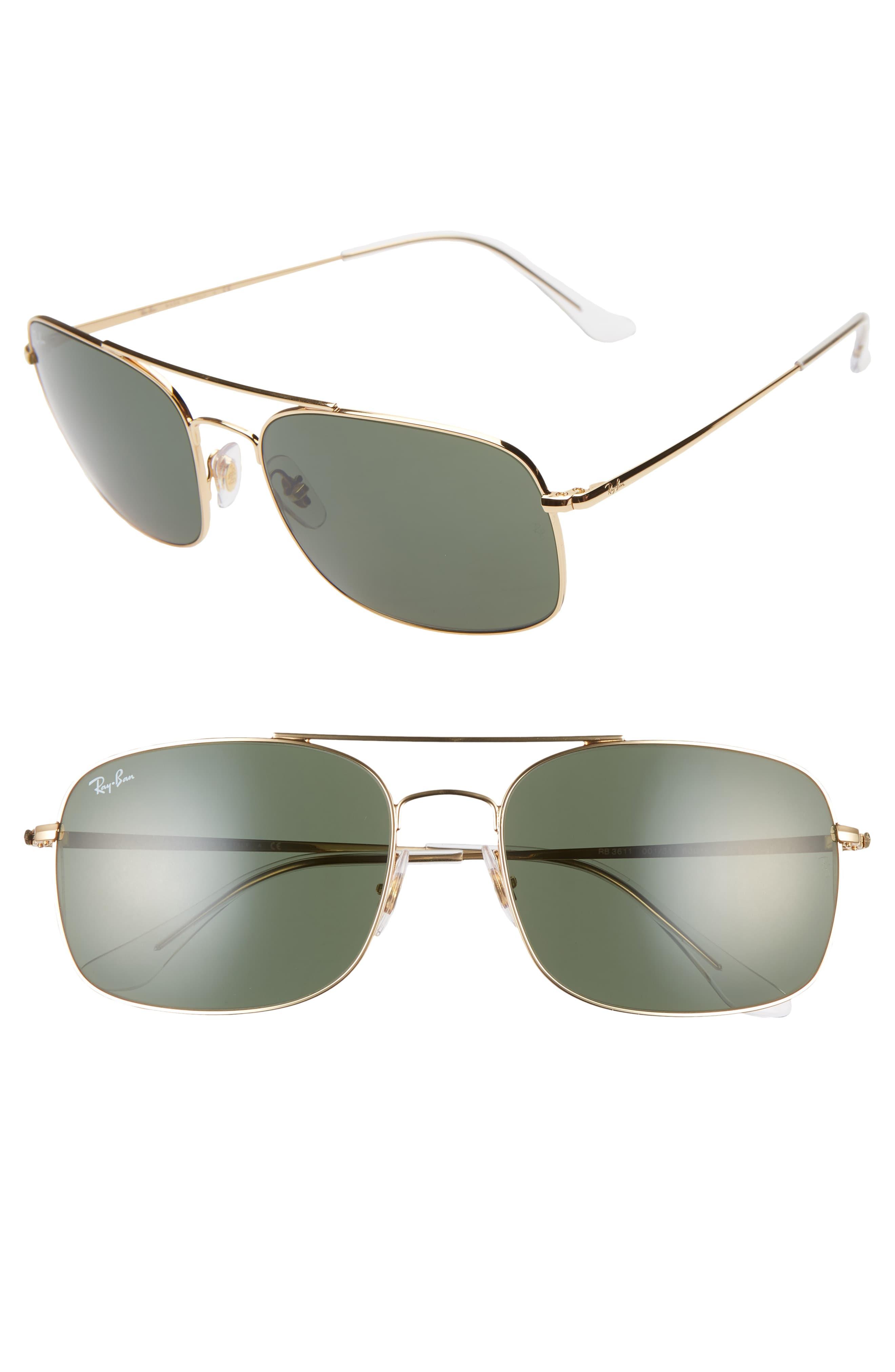 RayBan 60mm Navigator Sunglasses in Gold (Metallic) for Men Lyst
