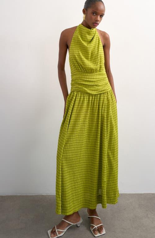 topshop sage green dress Elsie Turtleneck Dress in Green Stripe Green Mariner Stripe / 1X main image 1