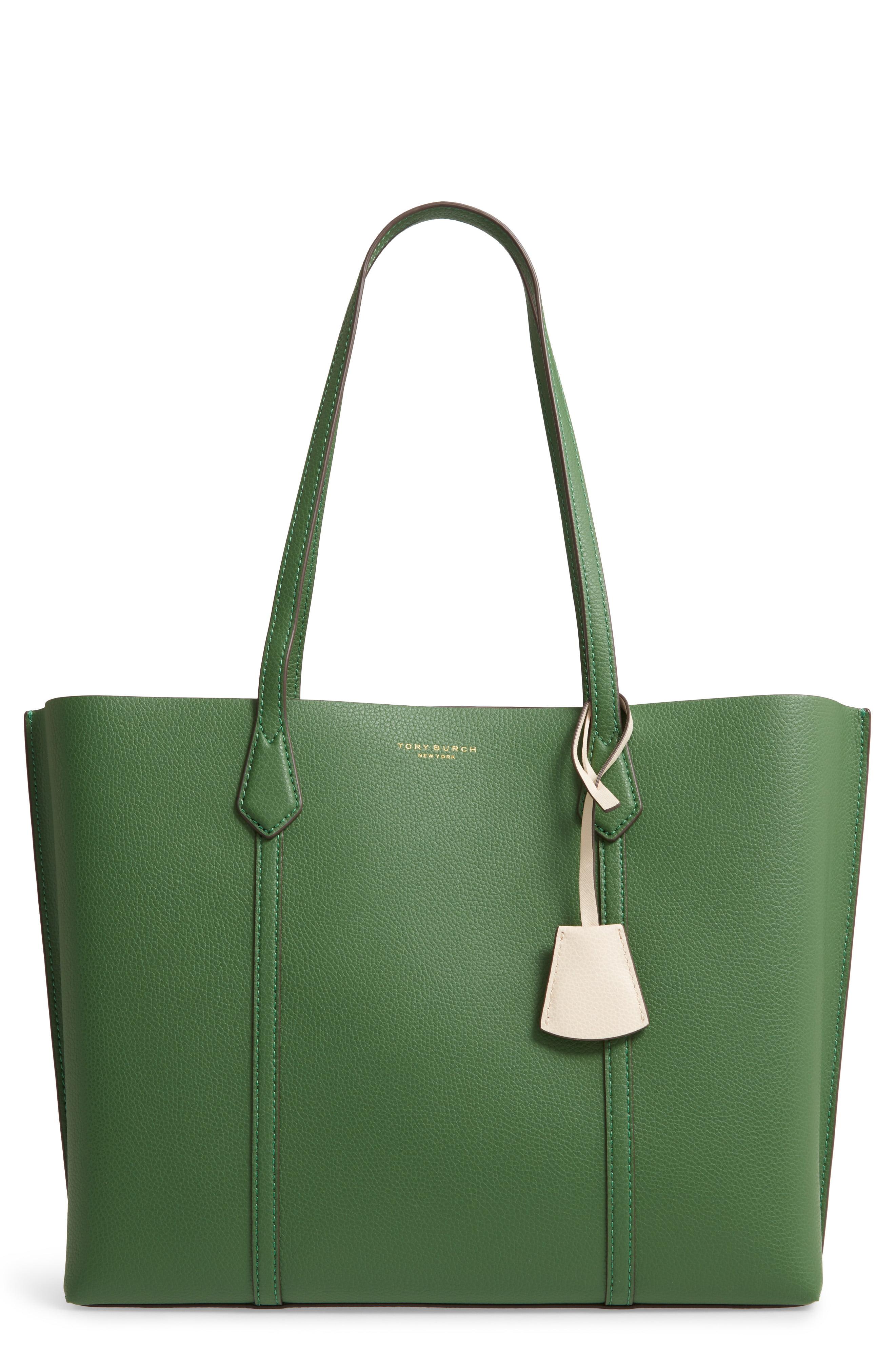 Tory Burch Leather Perry Triple-compartment Tote in Green - Save 40% - Lyst
